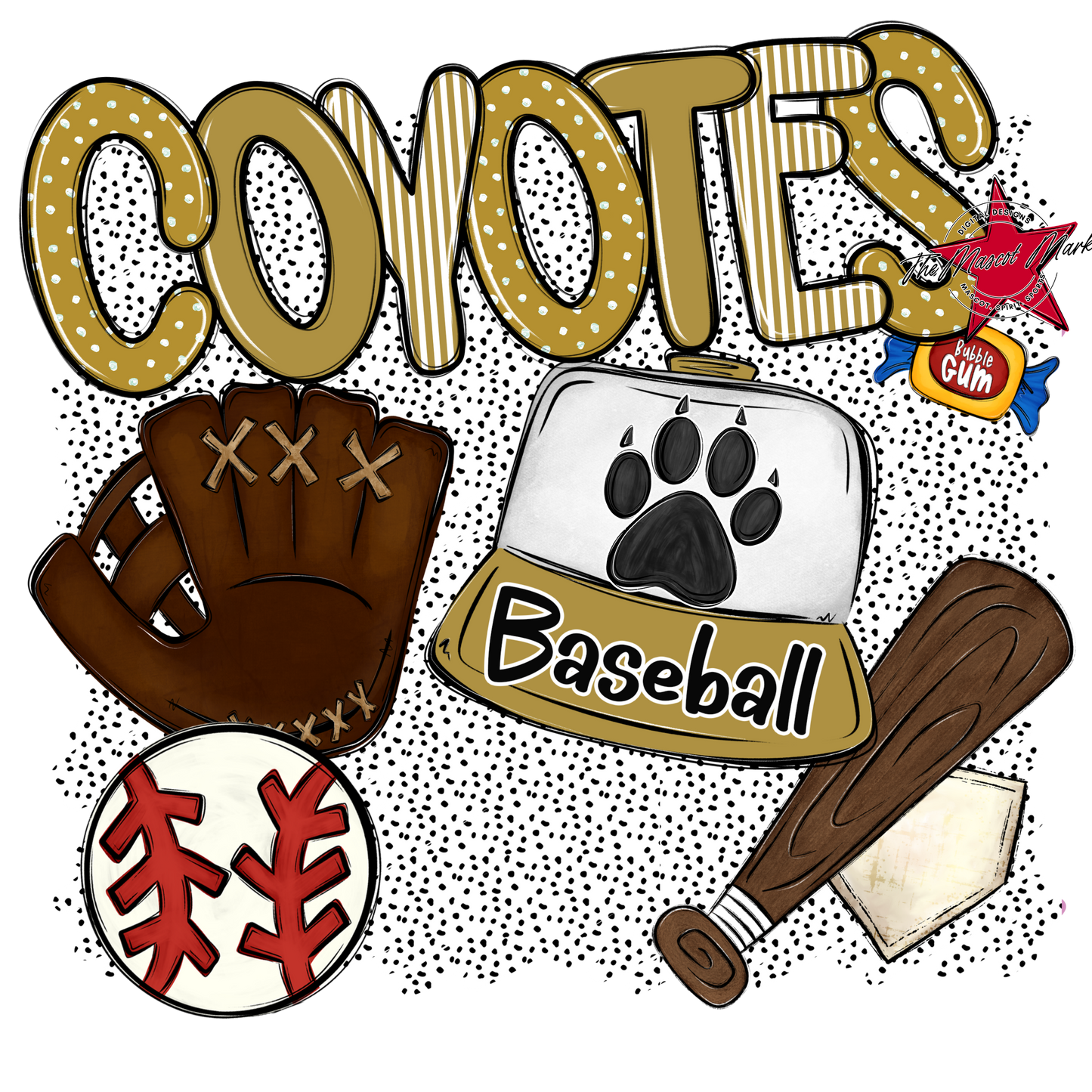 Coyotes Baseball Spirit-Gold