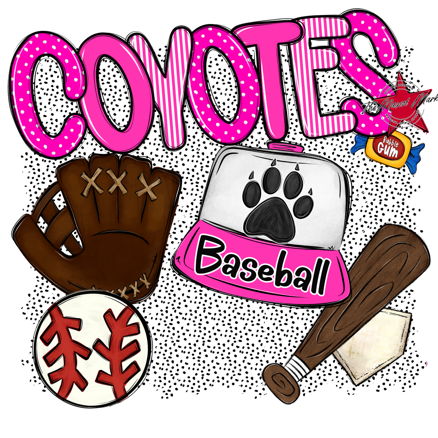 Coyotes Baseball Spirit-Pink