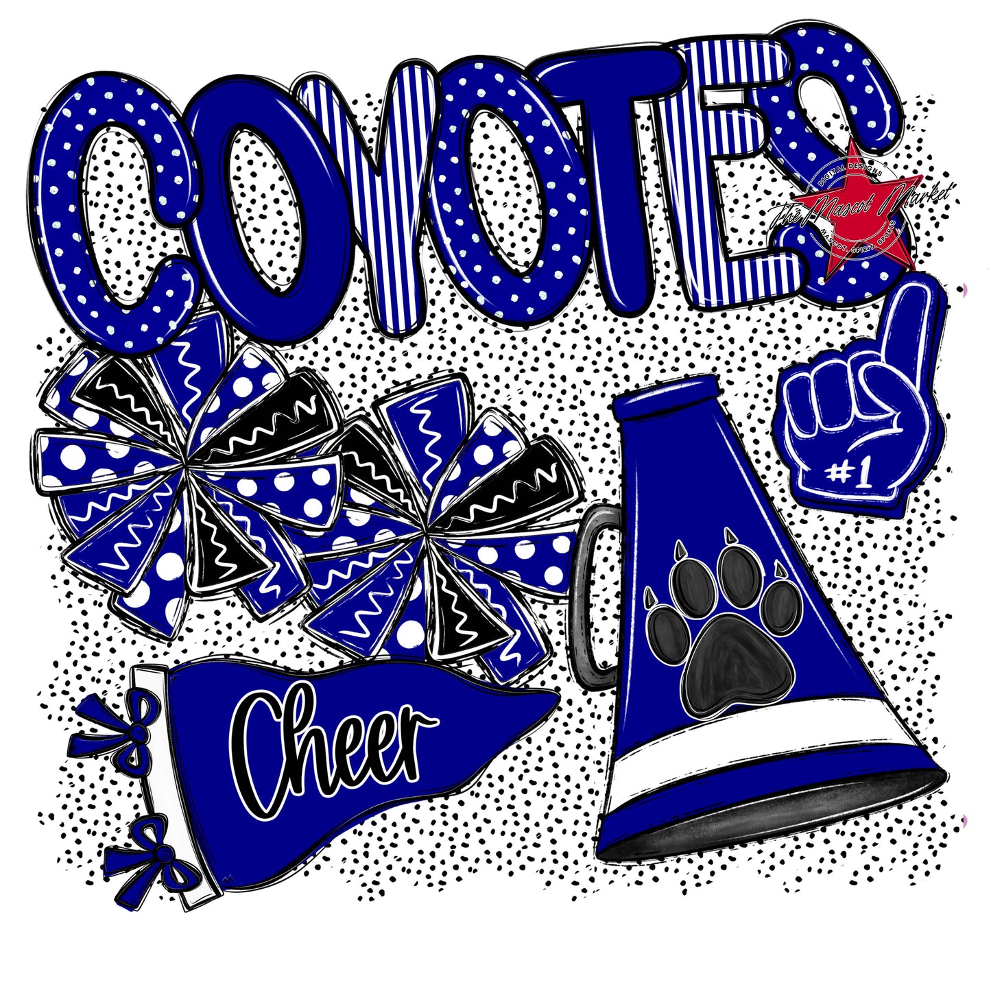 Coyotes Cheer Spirit-Blue