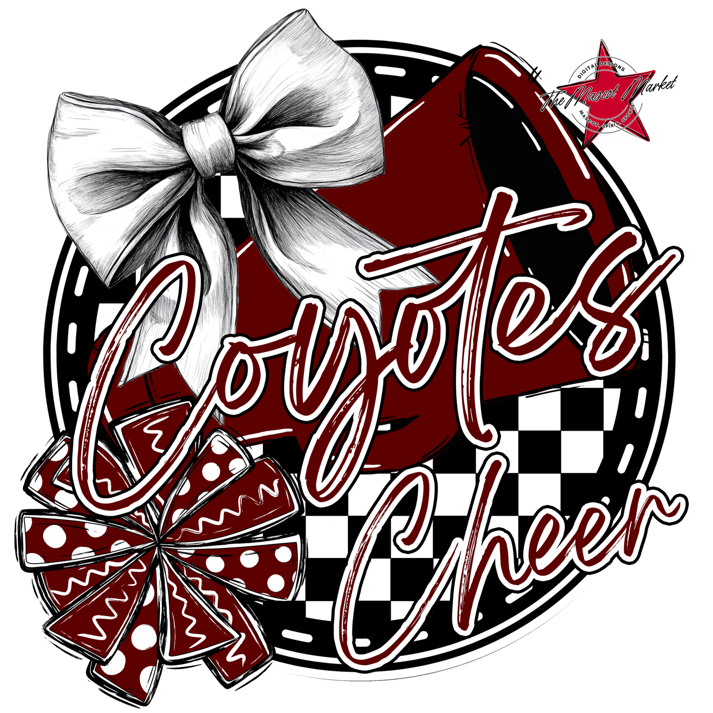 Coyotes Circle Cheer Design-Maroon