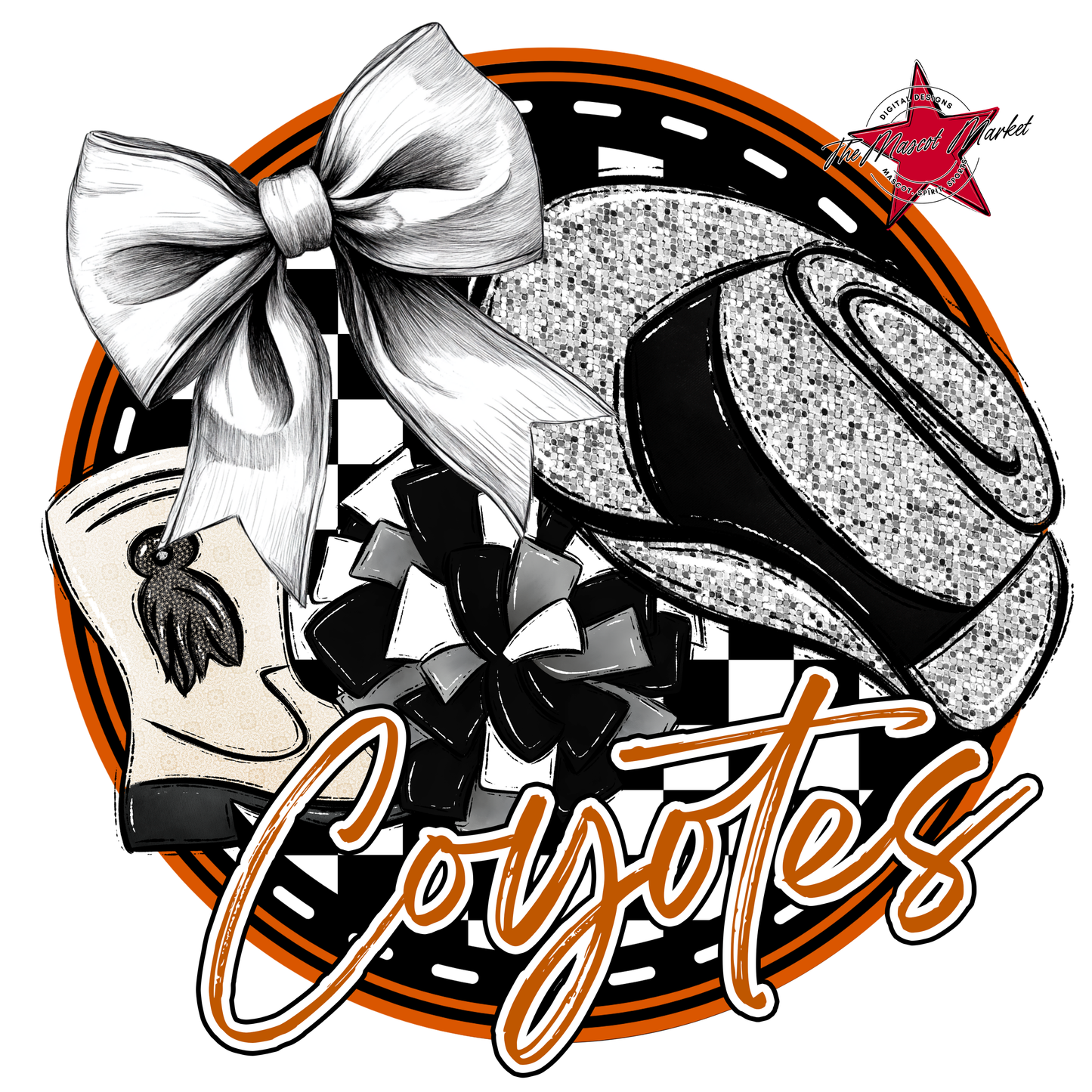 Coyotes Circle Drillteam Design-Burnt Orange