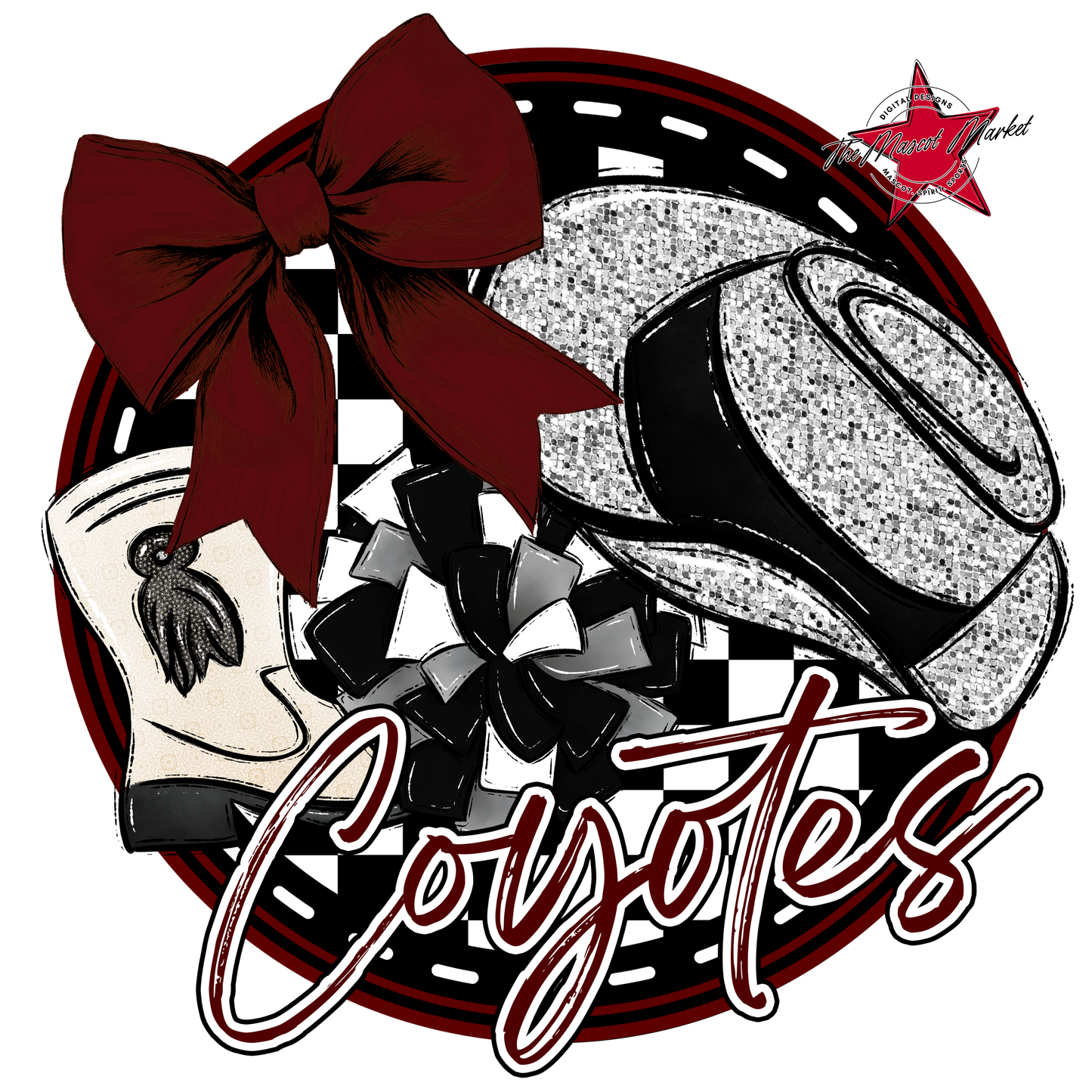 Coyotes Circle Drillteam Design-Maroon