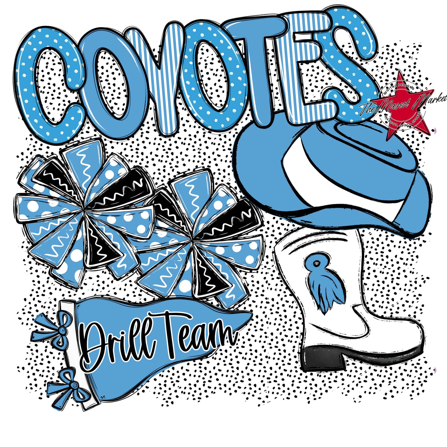 Coyotes Drillteam Spirit-Carolina Blue