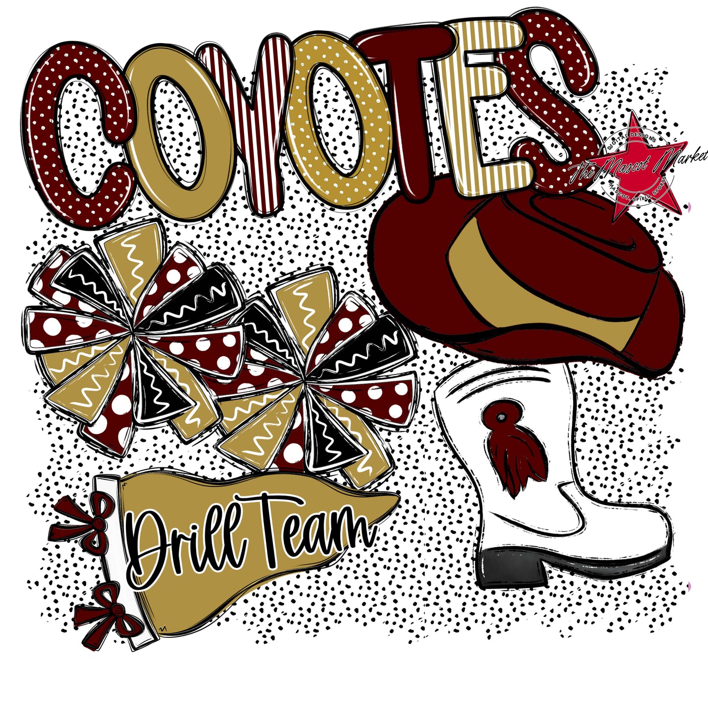 Coyotes Drillteam Spirit-Maroon & Gold
