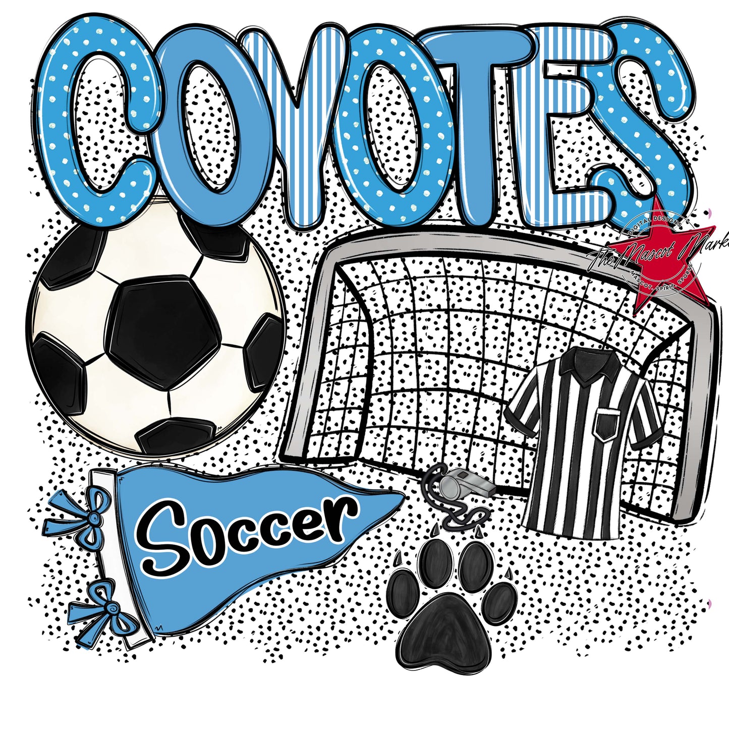 Coyotes Soccer Spirit-Carolina Blue