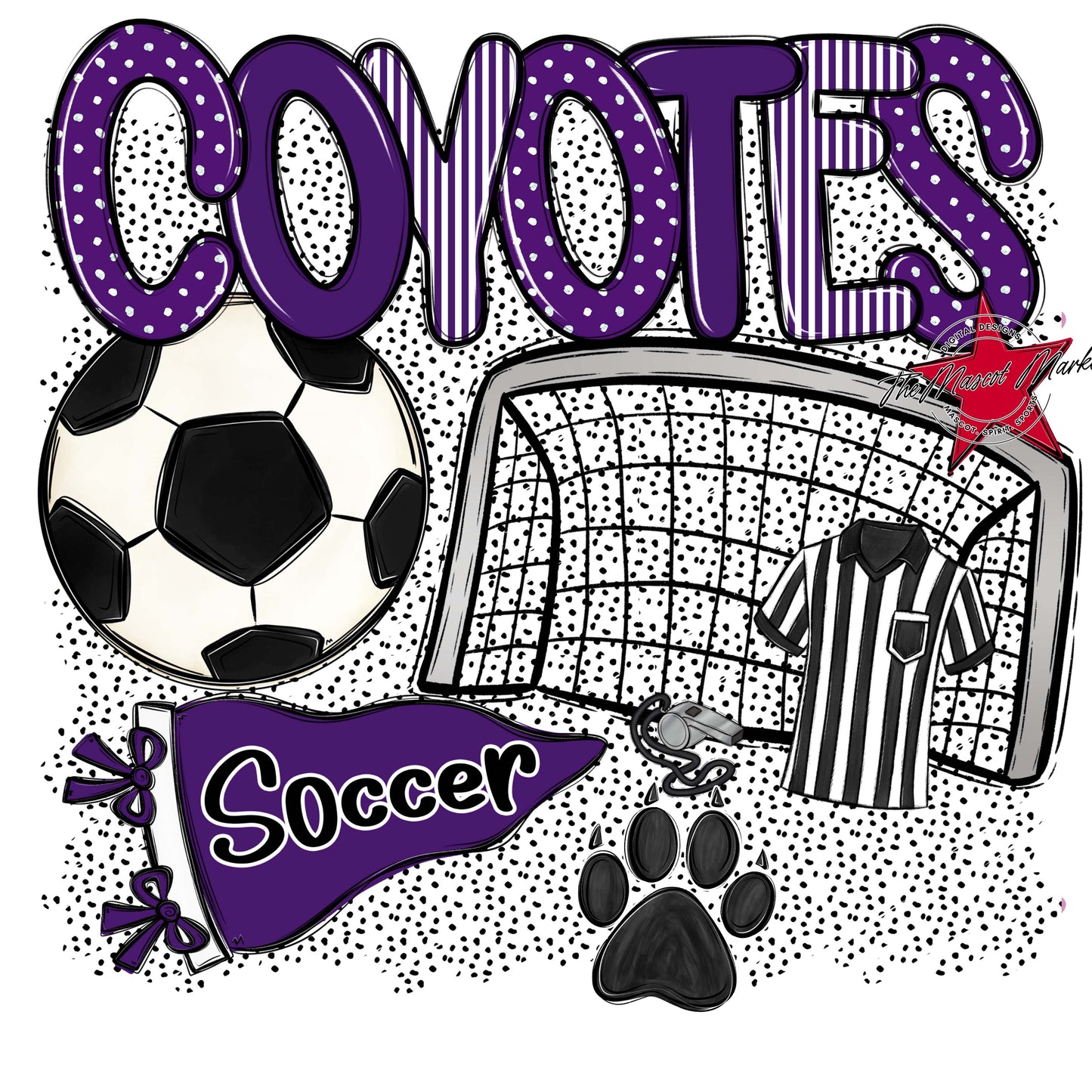 Coyotes Soccer Spirit-Purple