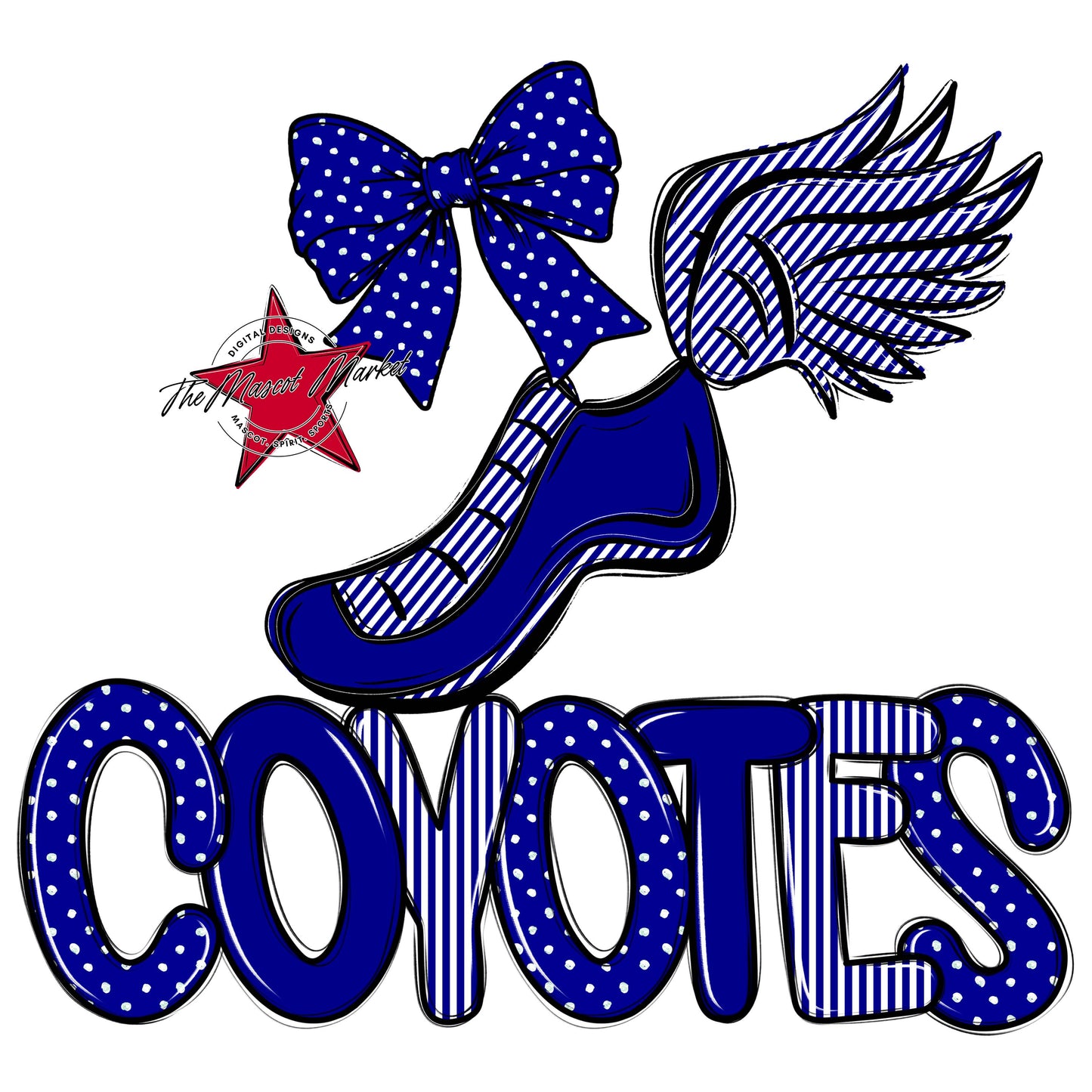 Coyotes Track Spirit Design-Blue