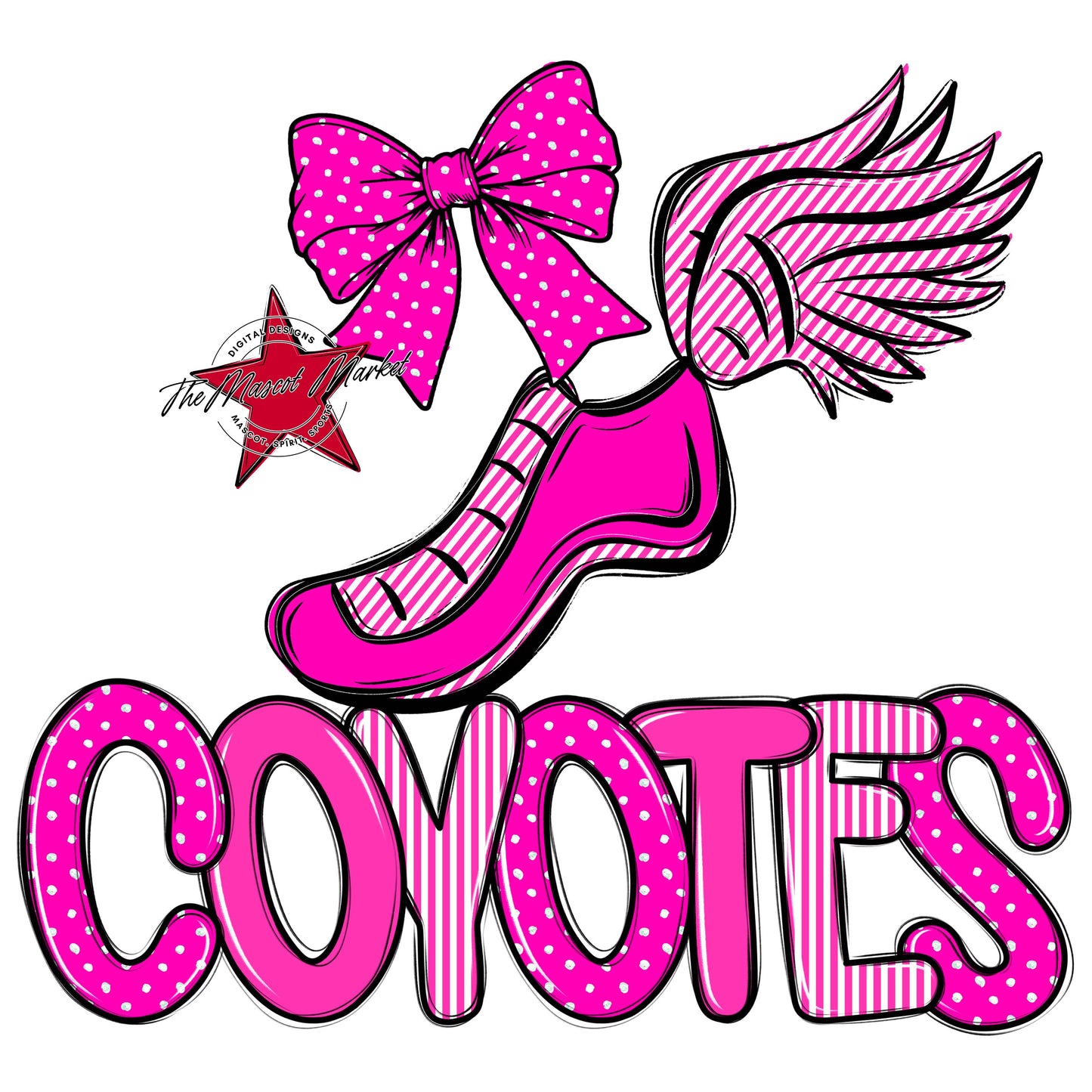 Coyotes Track Spirit Design-Pink