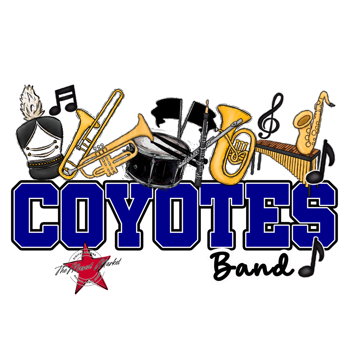 Coyotes Varsity Band-Blue