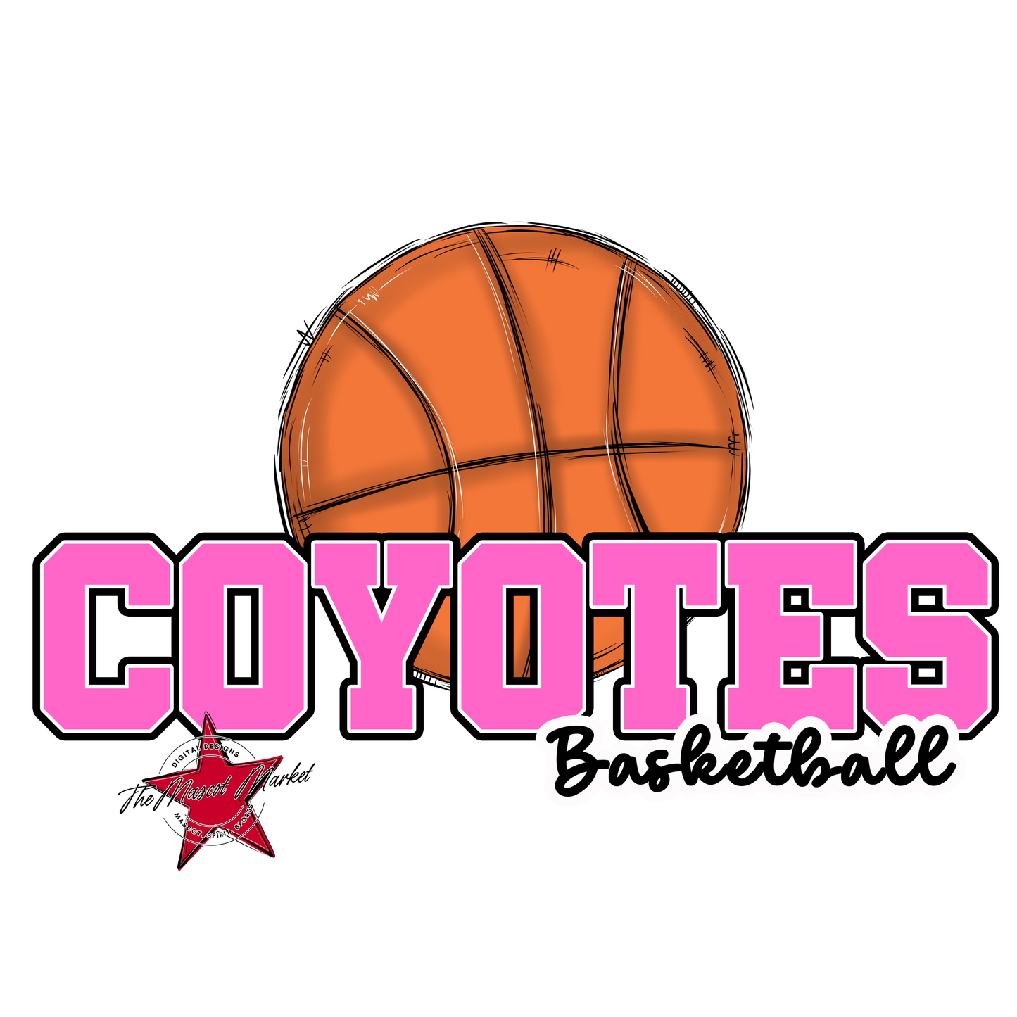 Coyotes Varsity Basketball-Baby Pink