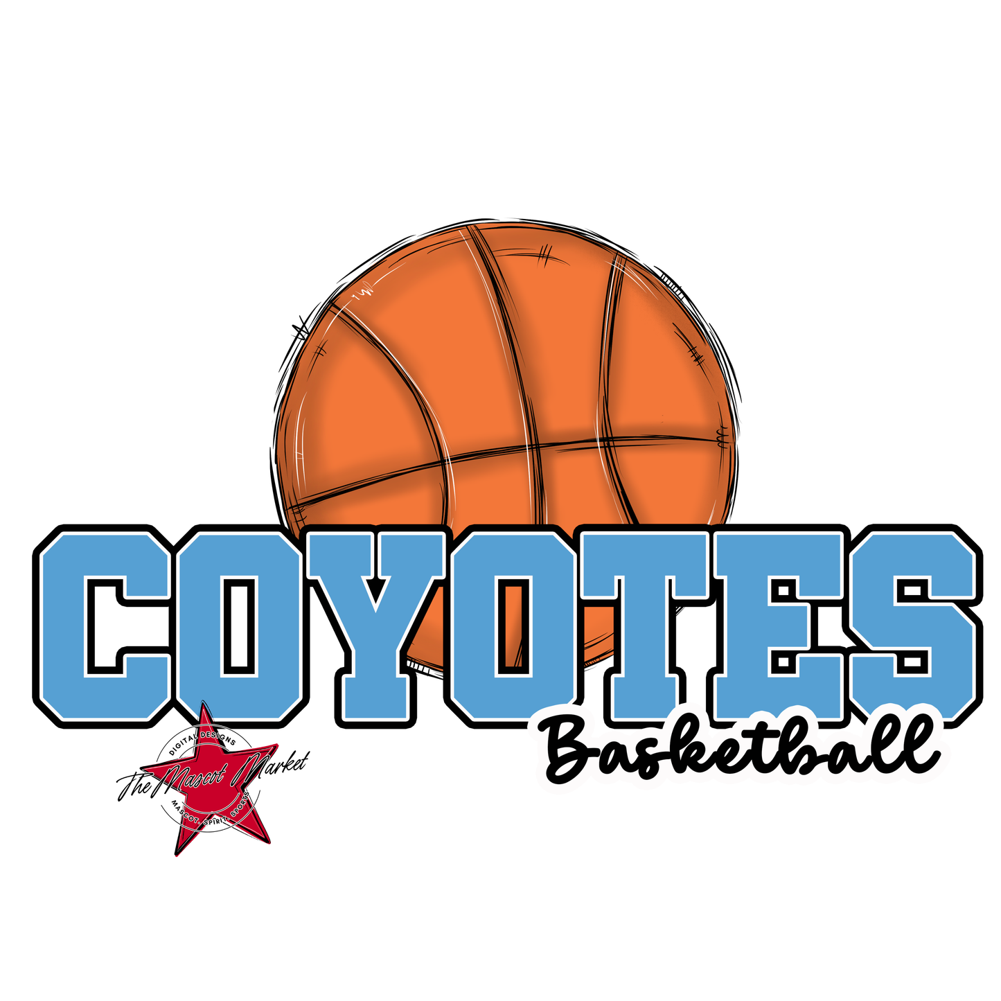 Coyotes Varsity Basketball-Carolina Blue