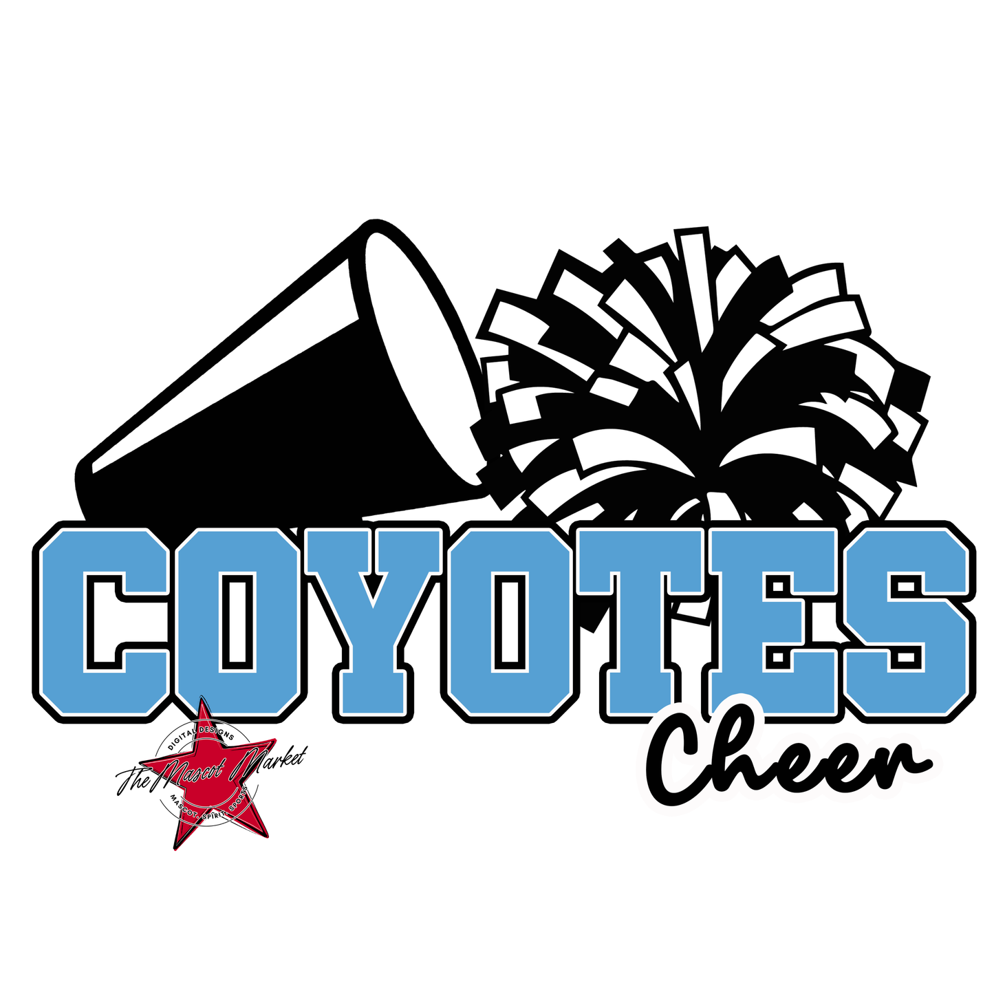 Coyotes Varsity Cheer-Carolina Blue