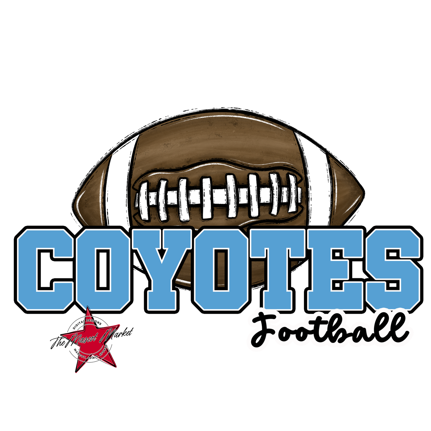 Coyotes Varsity Football-Carolina Blue