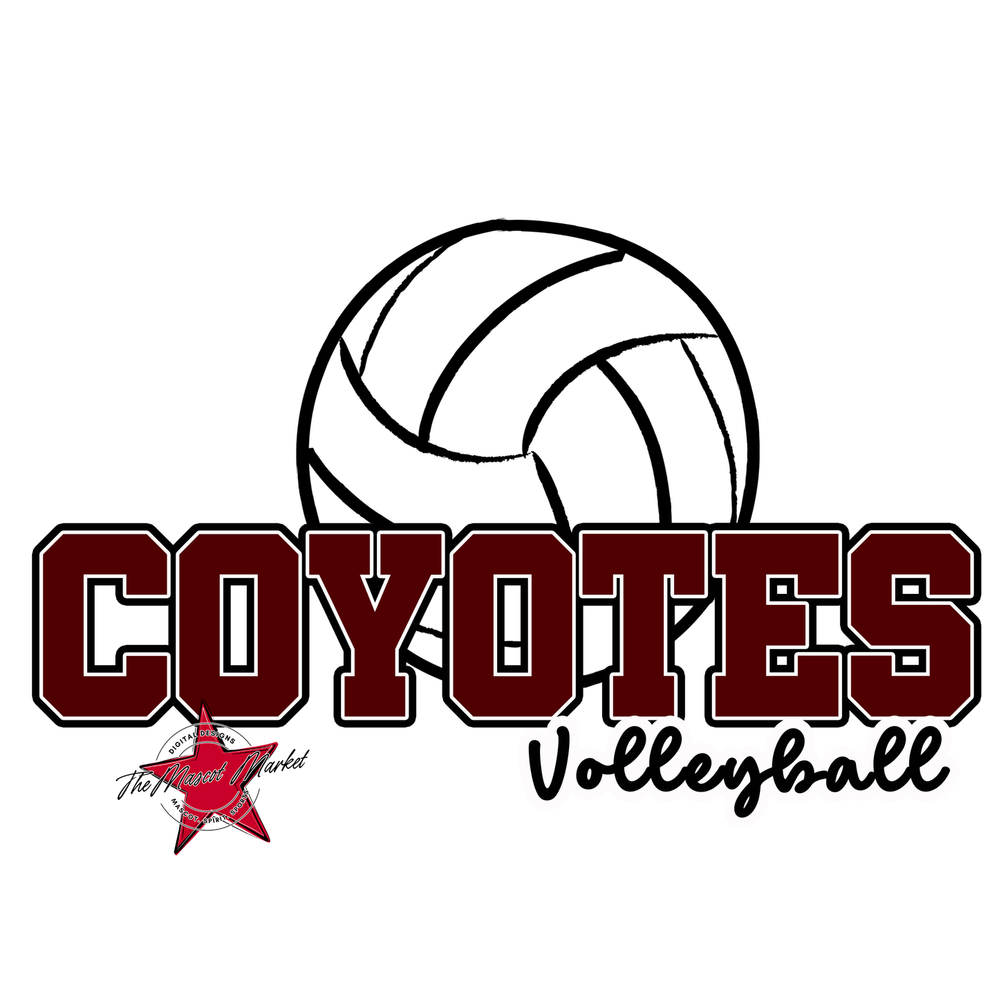 Coyotes Varsity Volleyball-Maroon