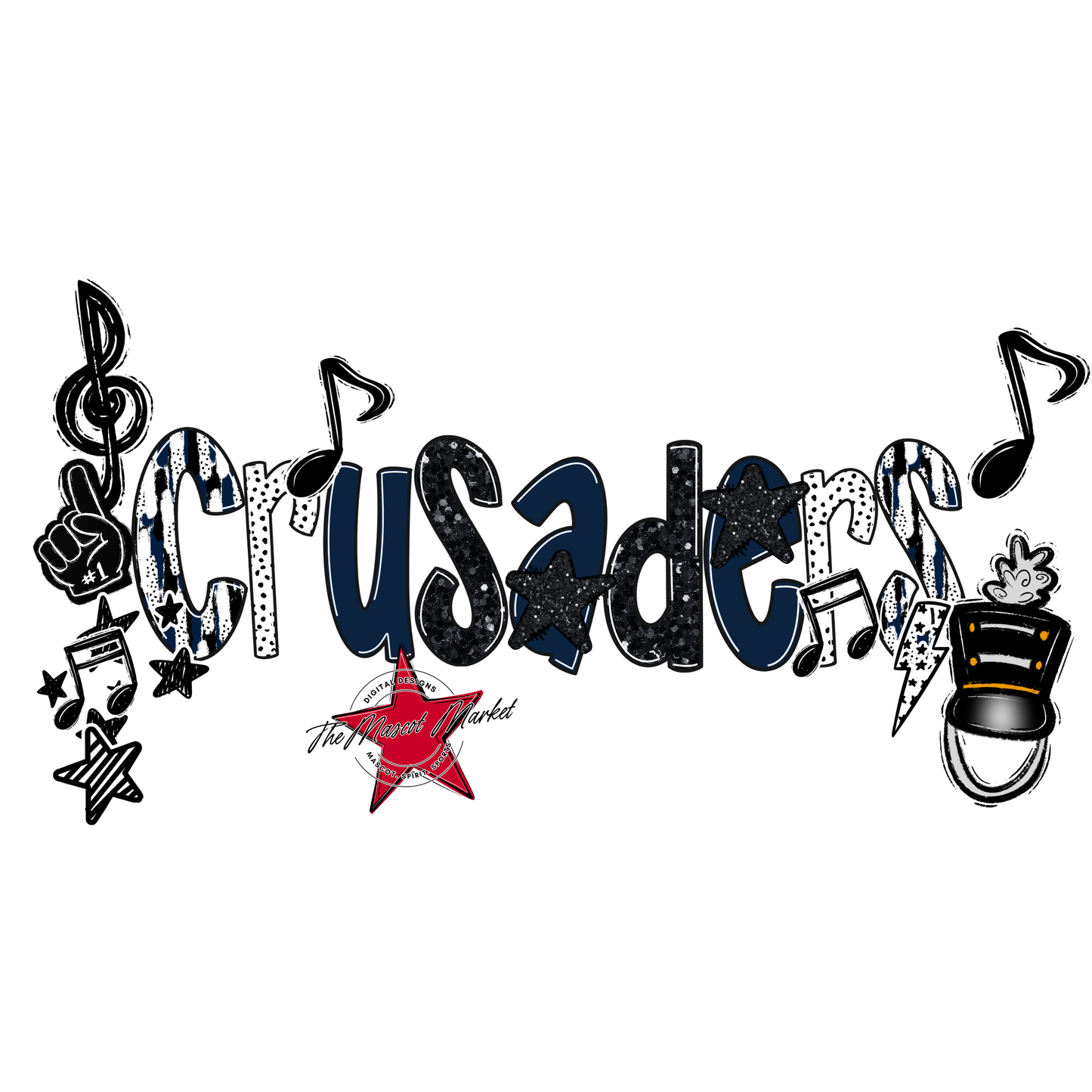 Crusaders Band Scrape-Navy