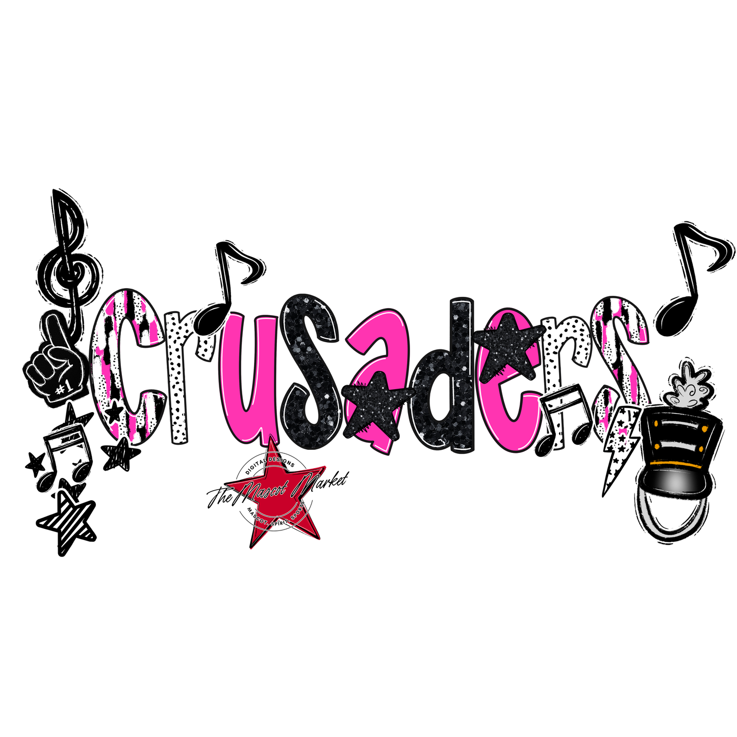 Crusaders Band Scrape-Pink