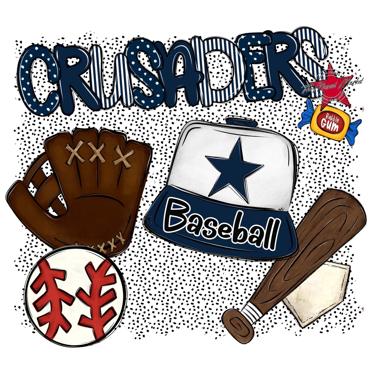 Crusaders Baseball Spirit-Navy