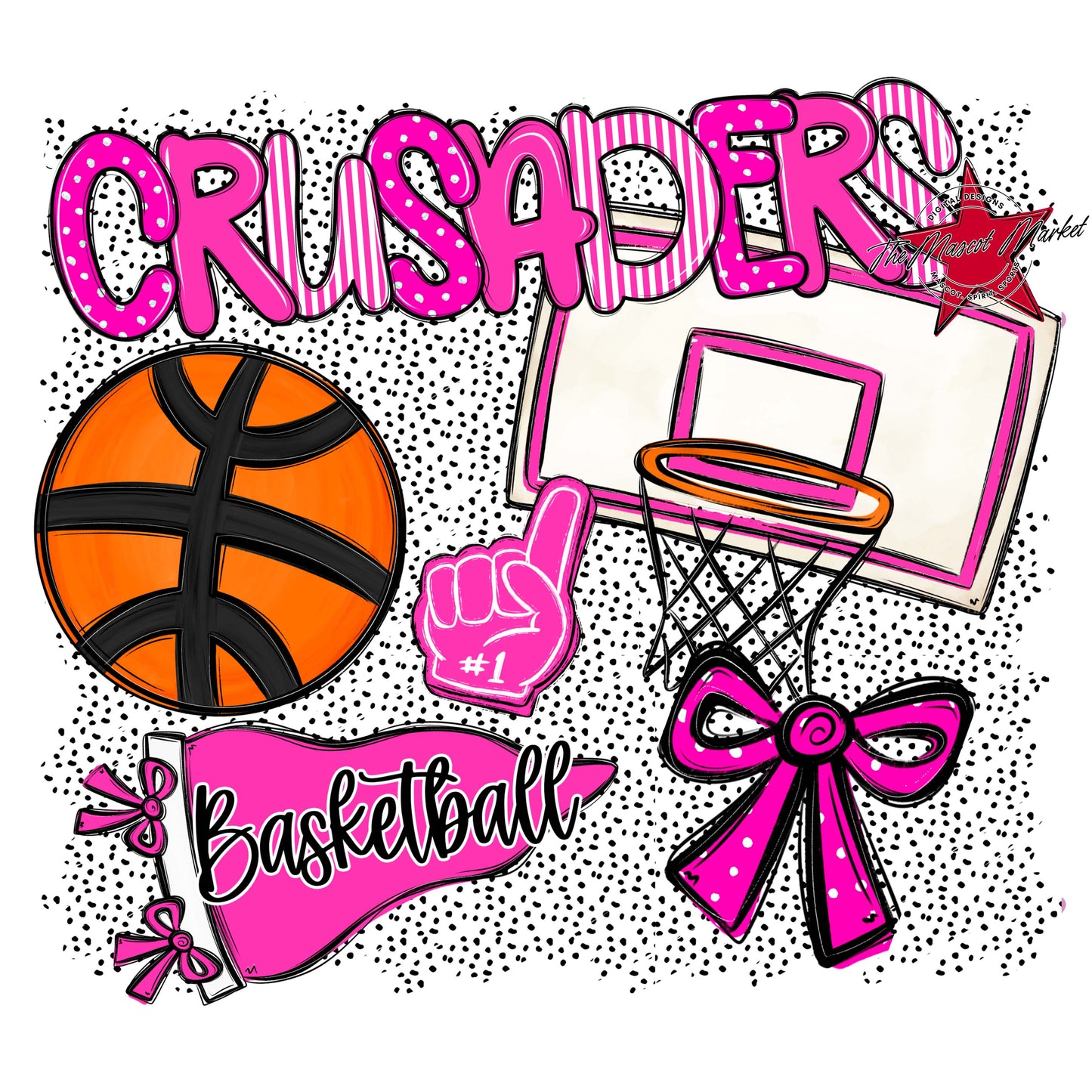 Crusaders Basketball Spirit-Pink