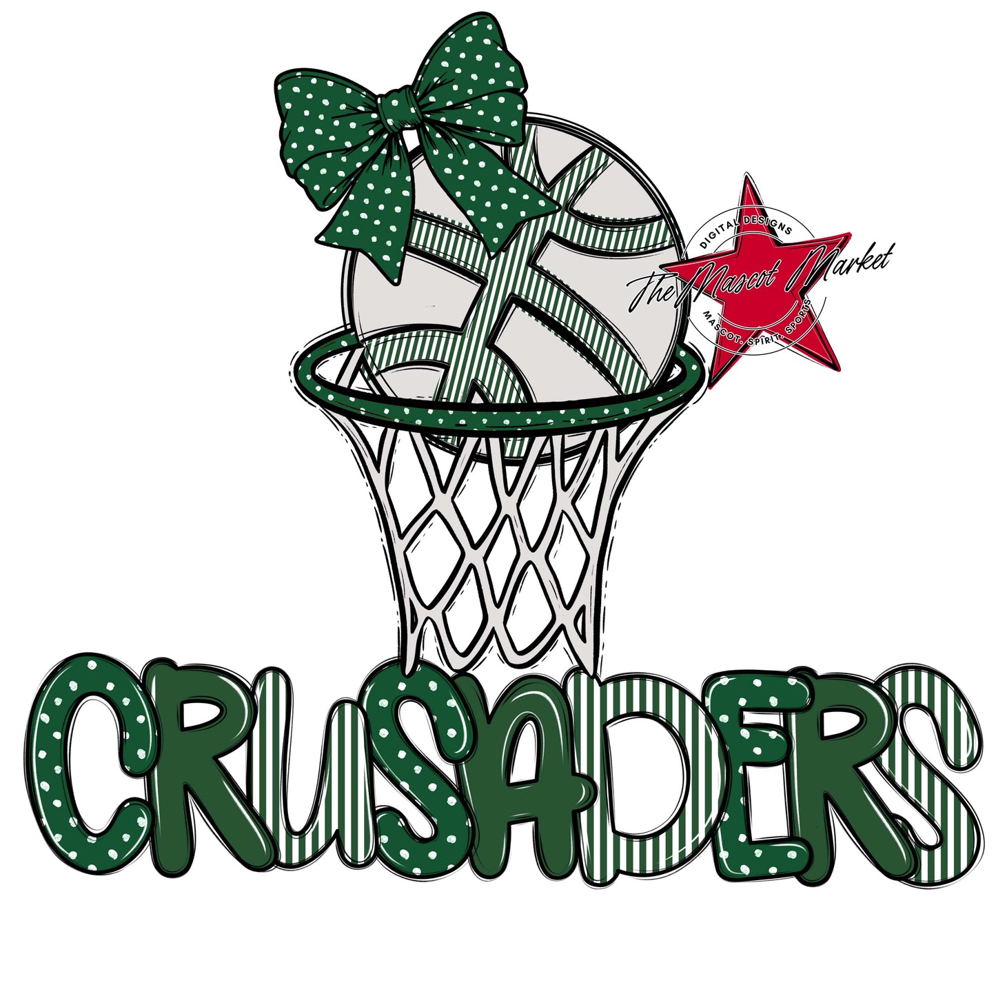 Crusaders Basketball Spirit Design-Green