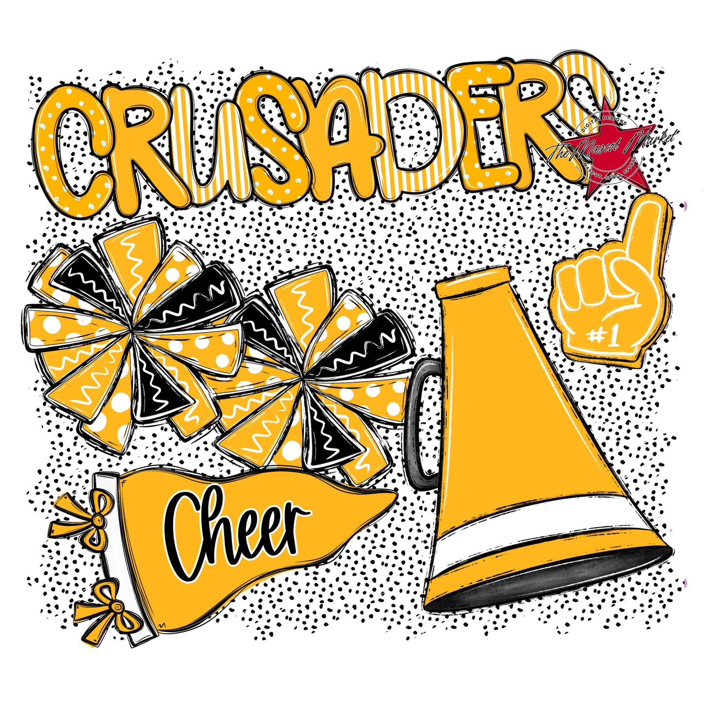 Crusaders Cheer Spirit-Yellow