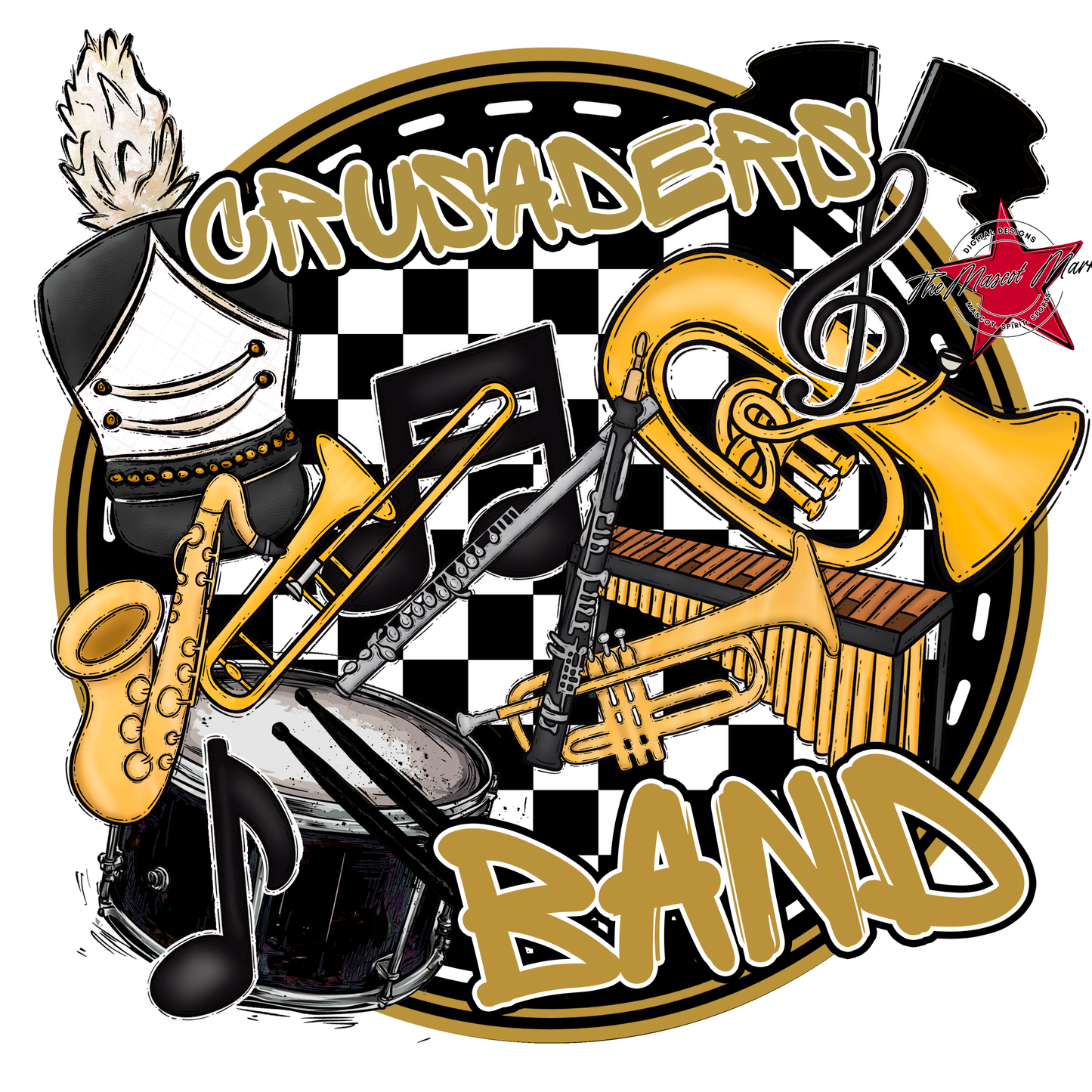 Crusaders Circle Band Design-Gold