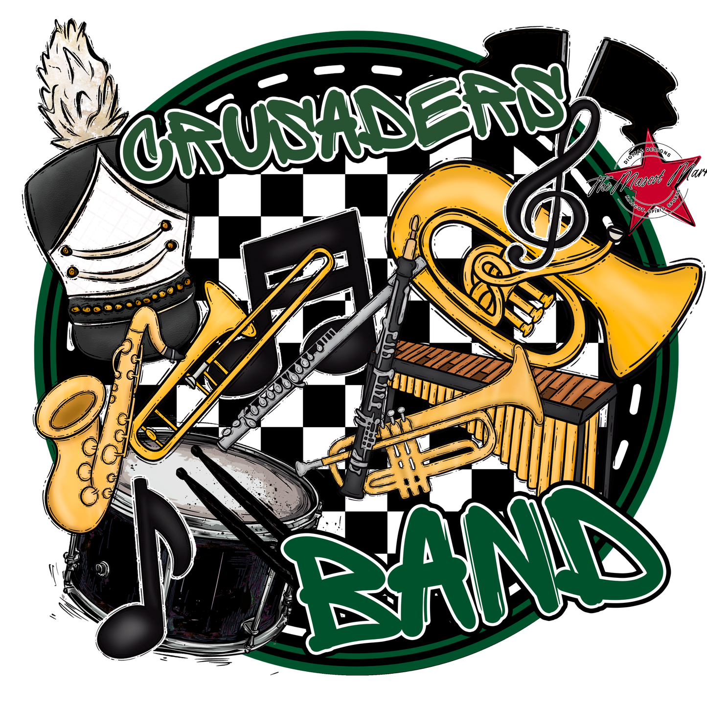 Crusaders Circle Band Design-Green