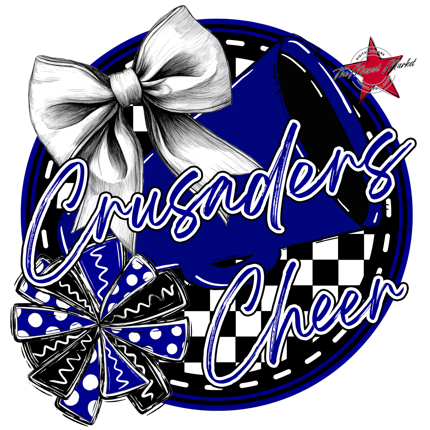 Crusaders Circle Cheer Design-Blue