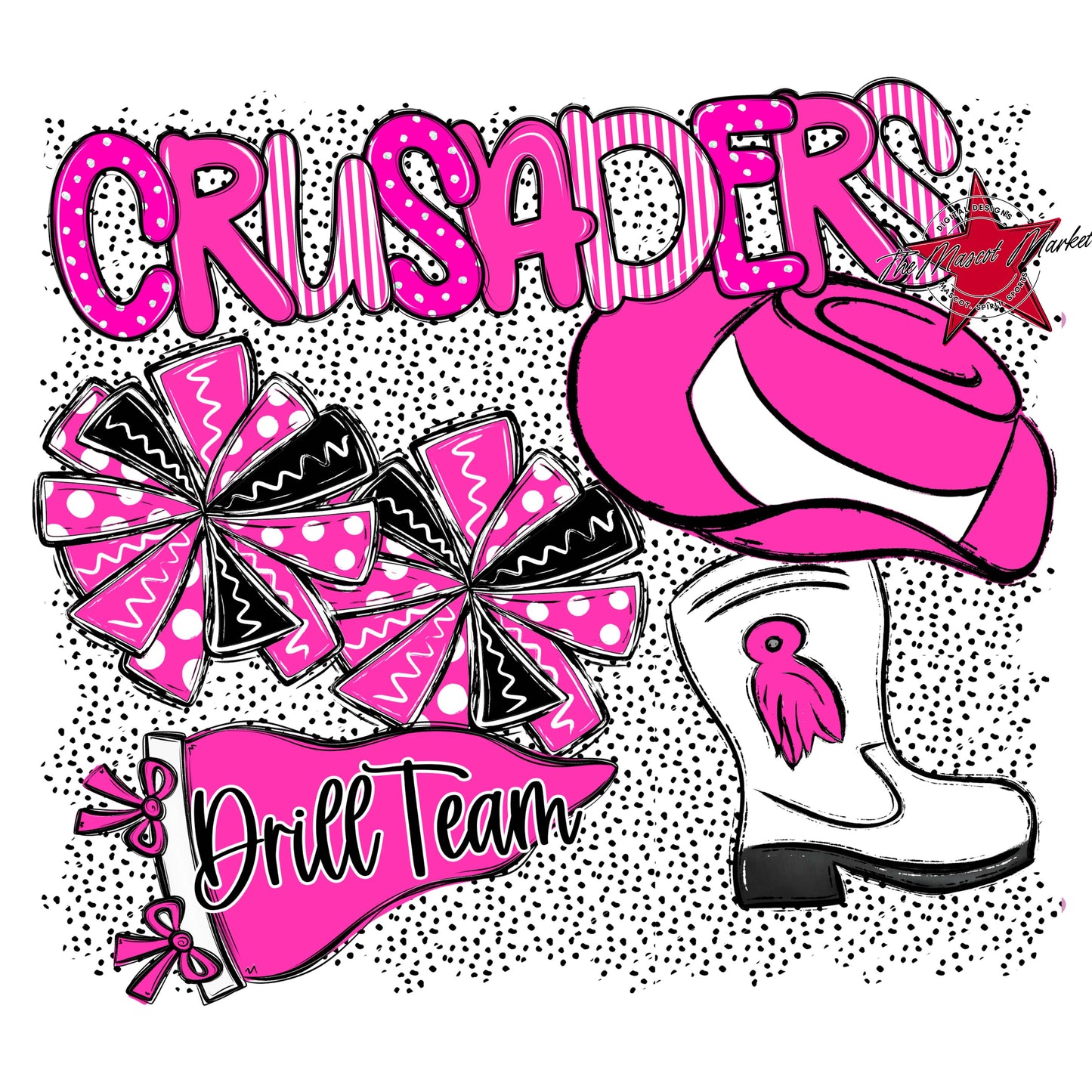 Crusaders Drillteam Spirit-Pink