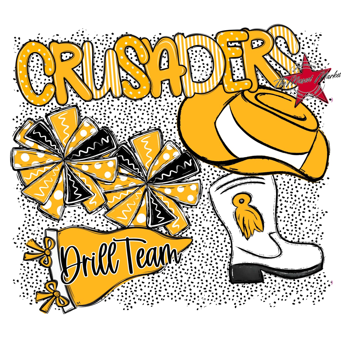 Crusaders Drillteam Spirit-Yellow