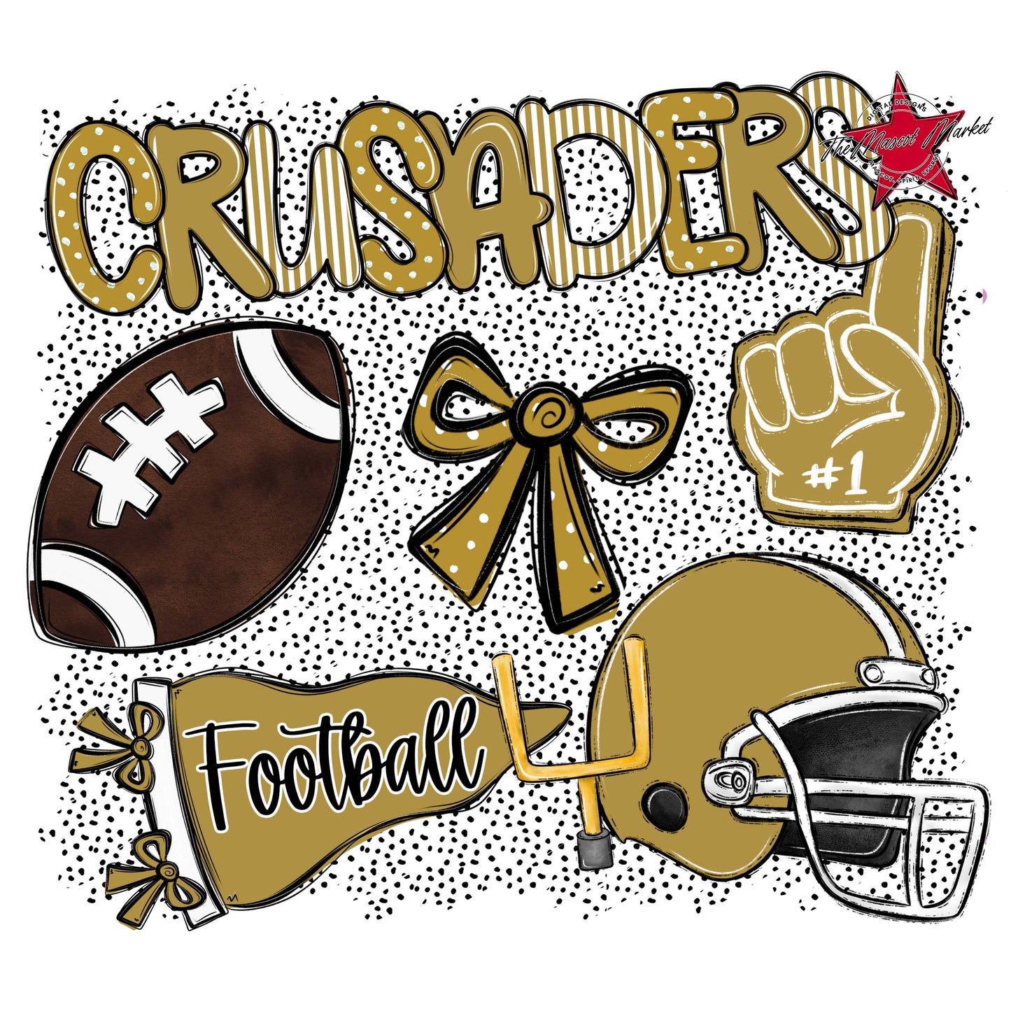 Crusaders Football Spirit-Gold