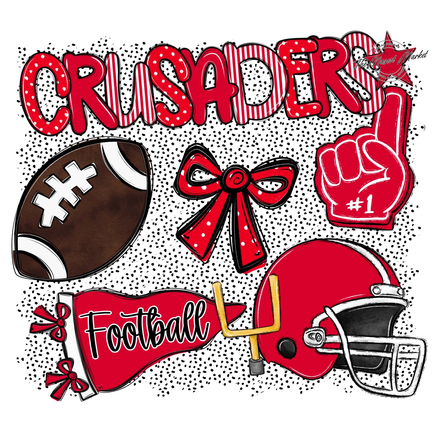 Crusaders Football Spirit-Red