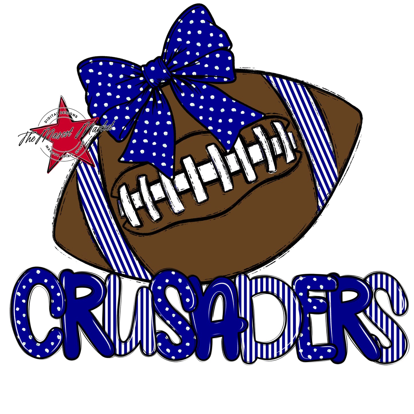 Crusaders Football Spirit Design-Blue
