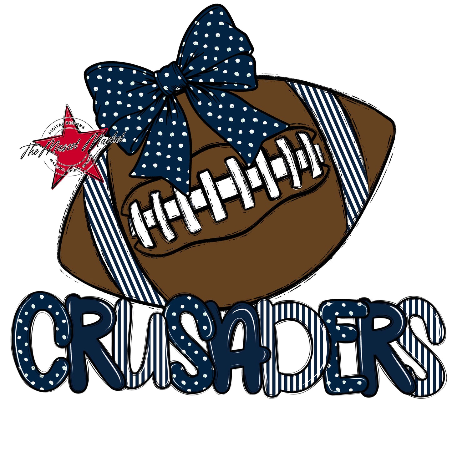 Crusaders Football Spirit Design-Navy