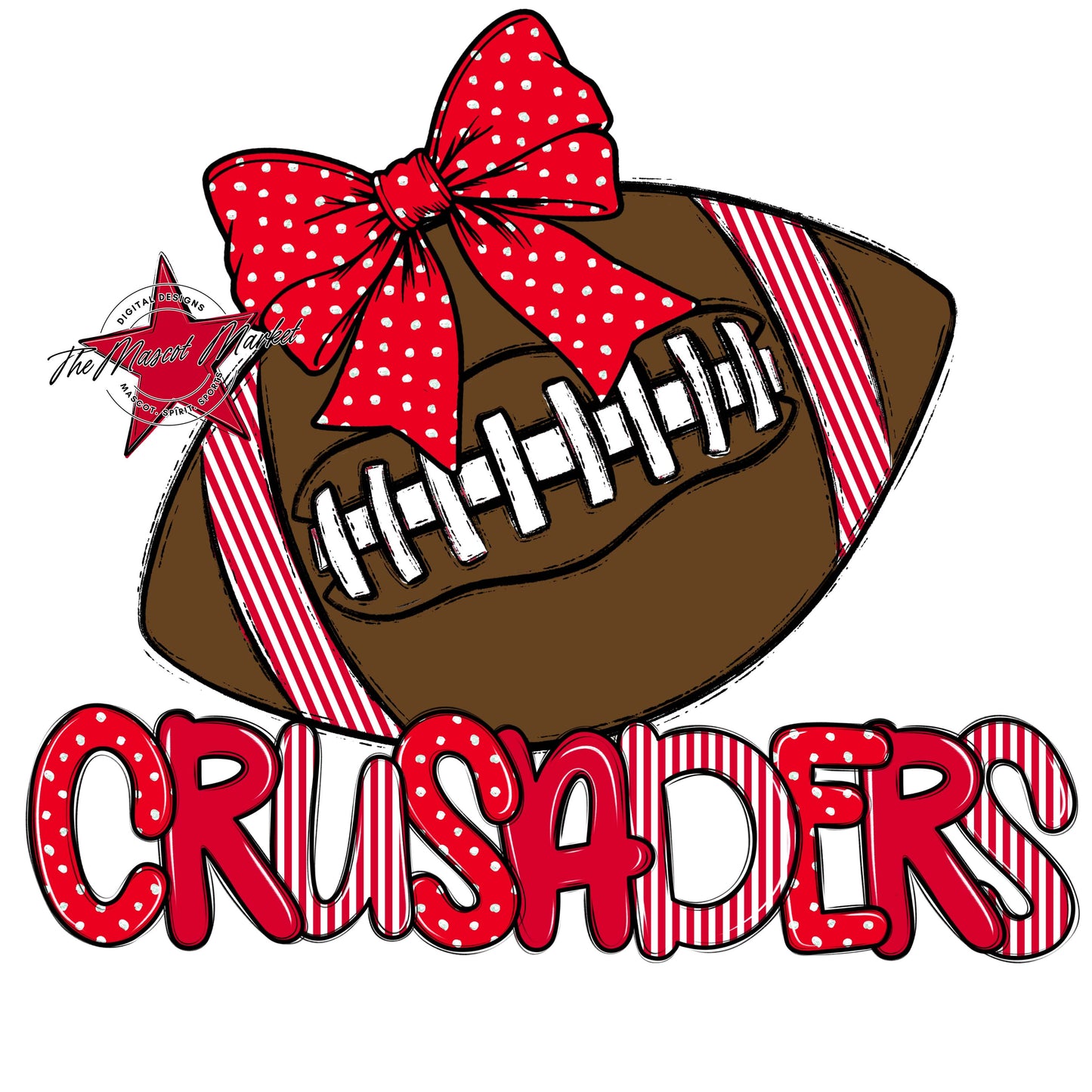 Crusaders Football Spirit Design-Red