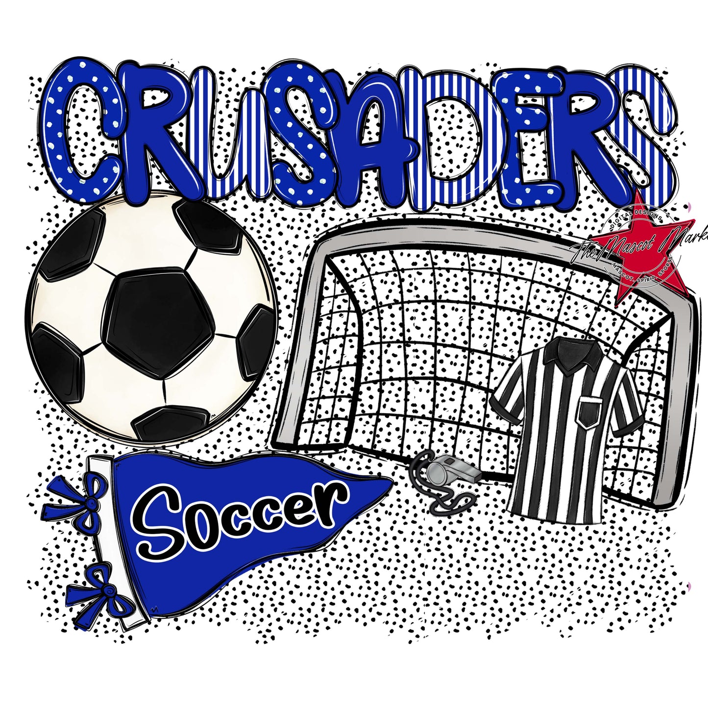 Crusaders Soccer Spirit-Royal Blue