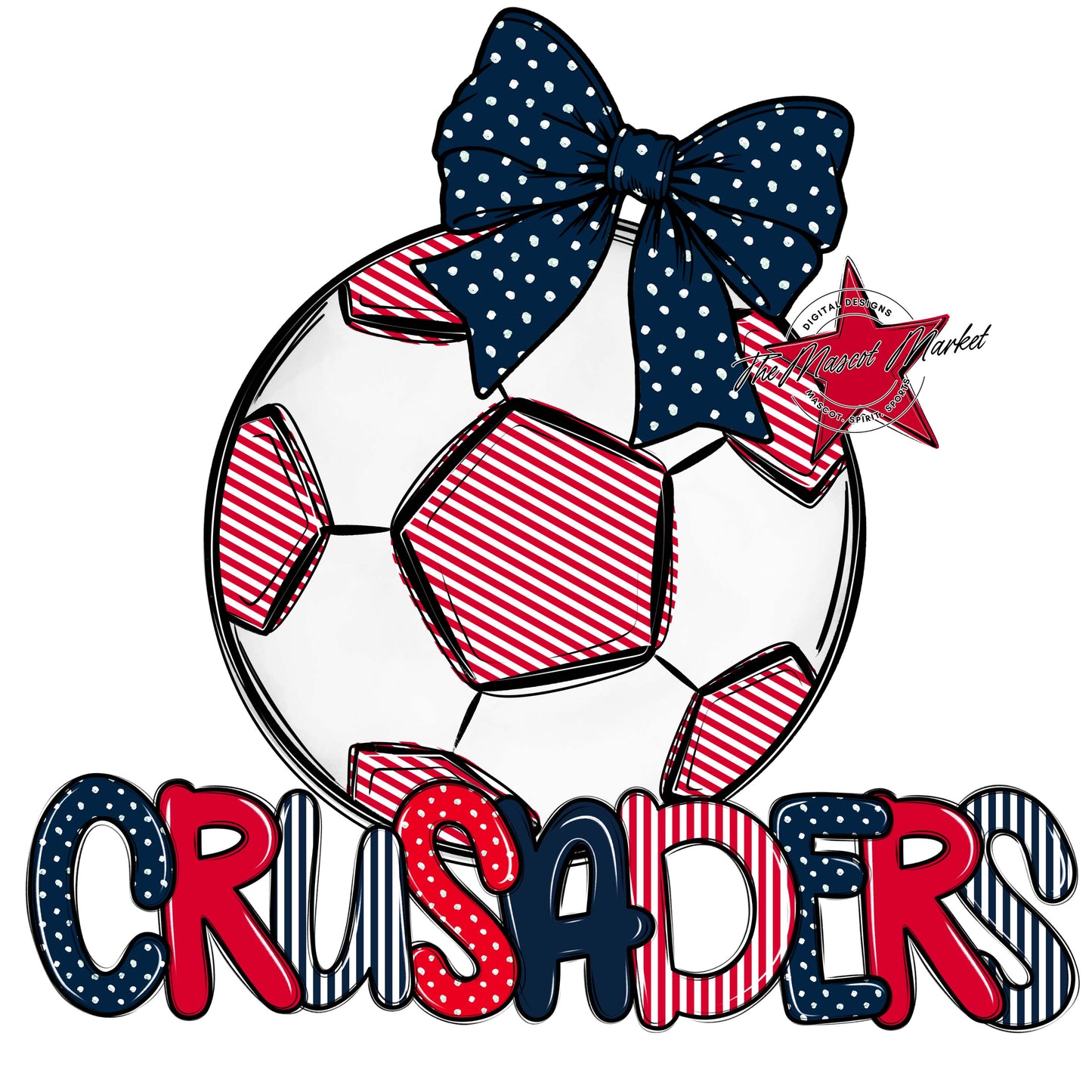 Crusaders Soccer Spirit Design-Navy & Red