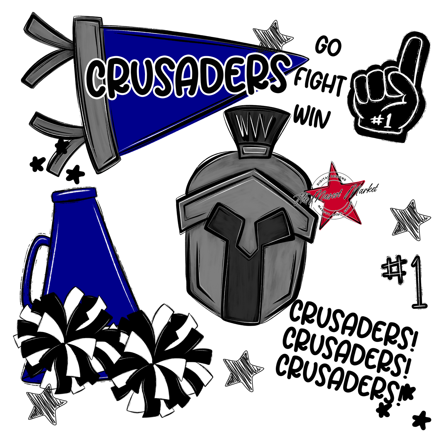 Crusaders Spirit Design-Blue