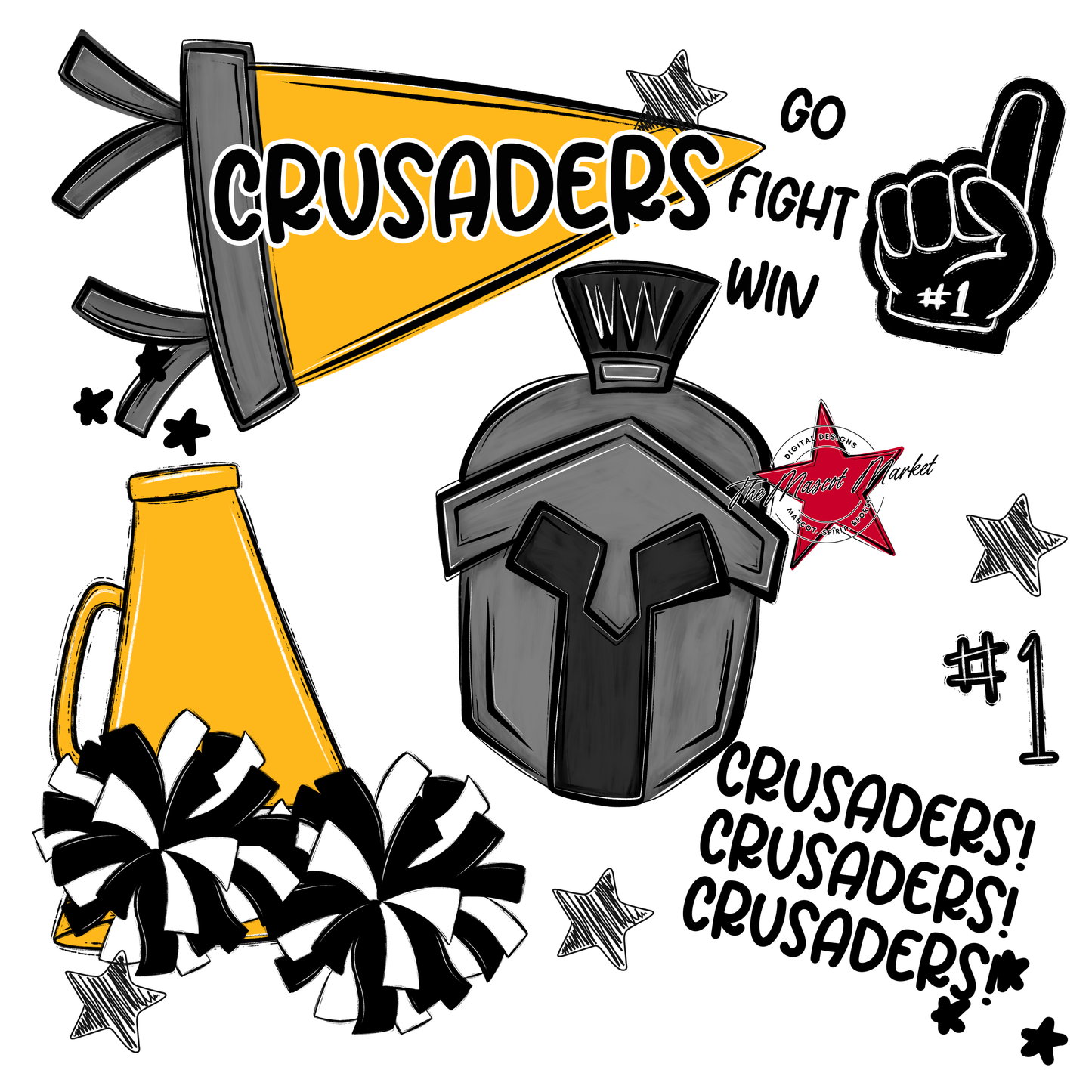 Crusaders Spirit Design-Yellow