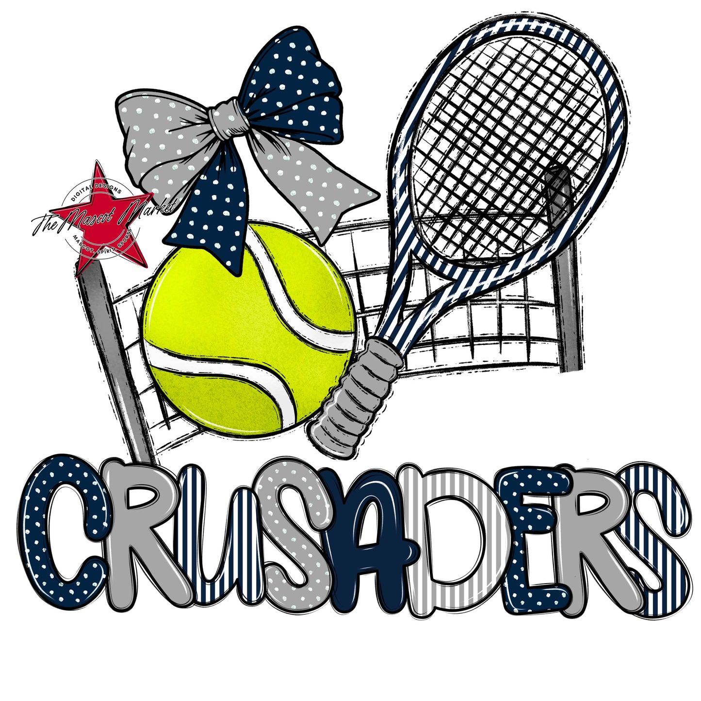 Crusaders Tennis Spirit Design-Navy & Grey