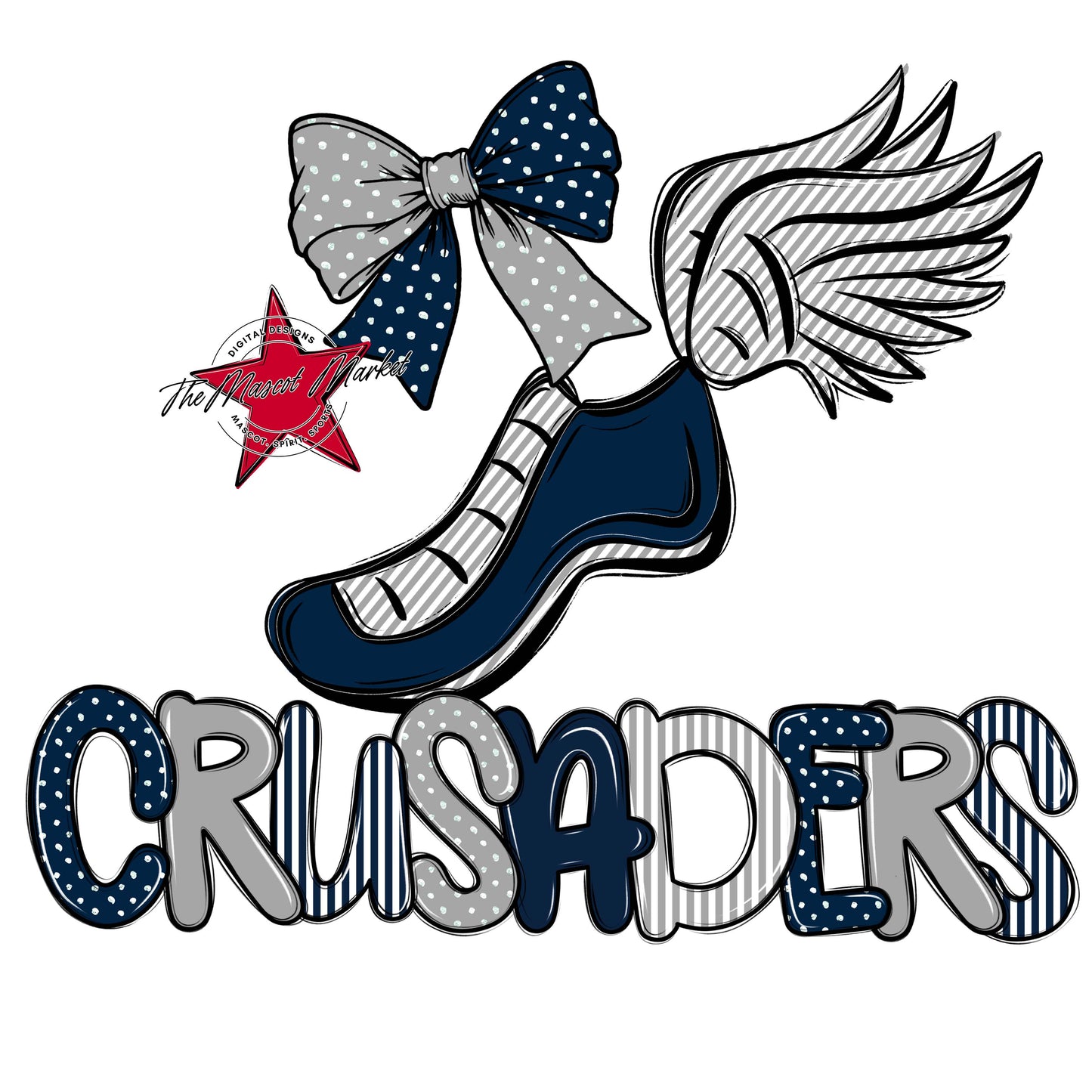 Crusaders Track Spirit Design-Navy & Grey