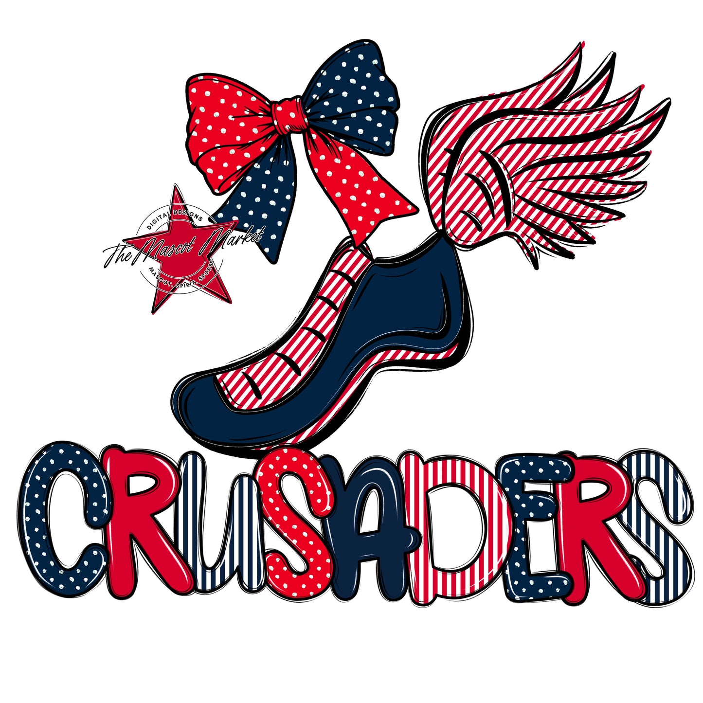 Crusaders Track Spirit Design-Navy & Red