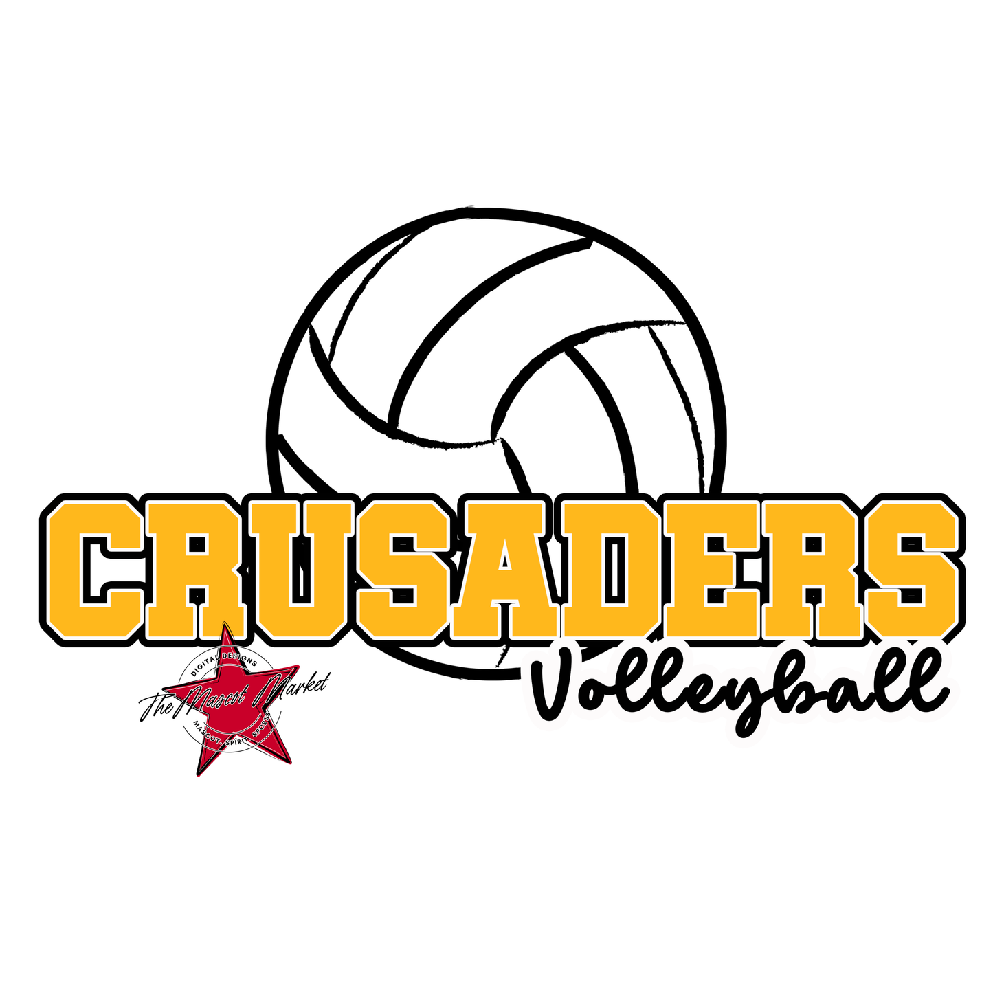 Crusaders Varsity Volleyball-Yellow