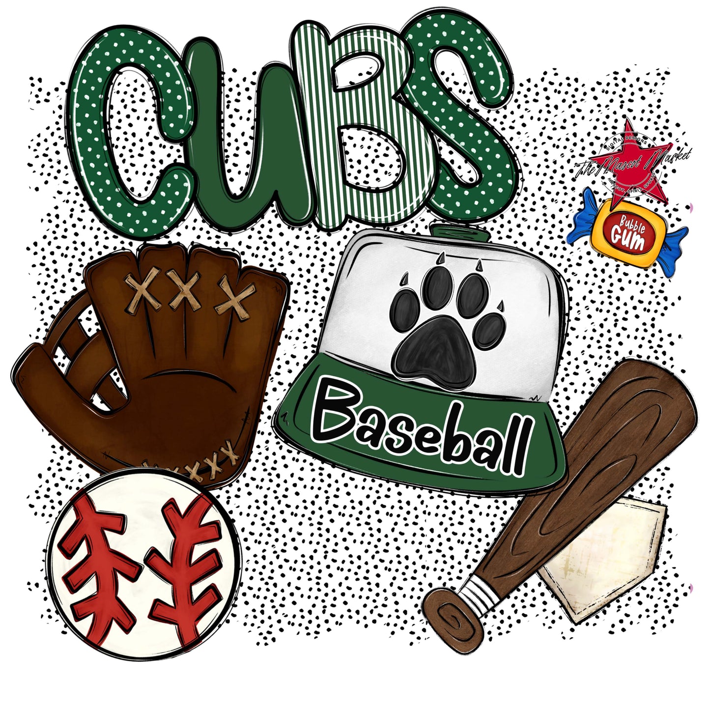 Cubs Baseball Spirit-Green