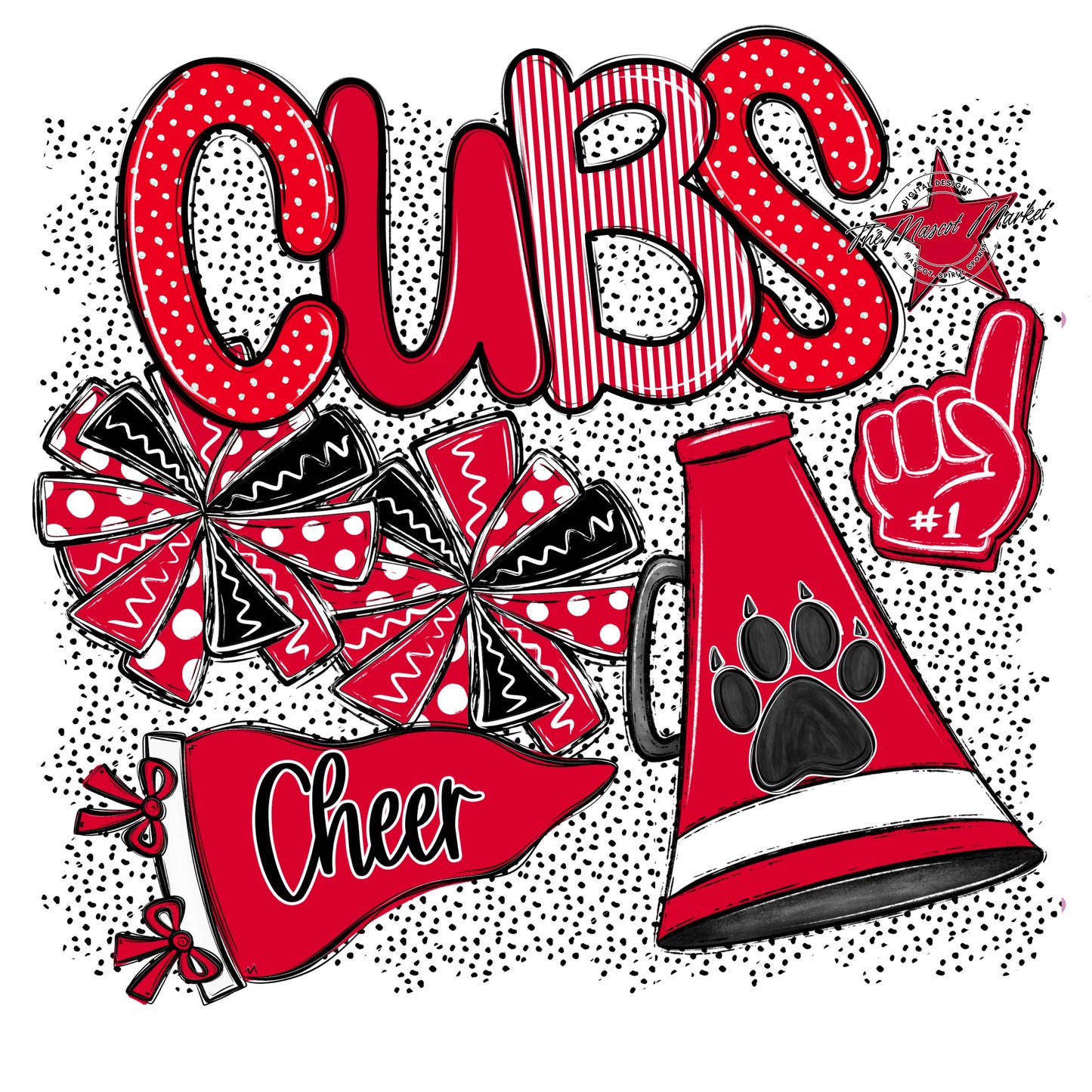 Cubs Cheer Spirit-Red