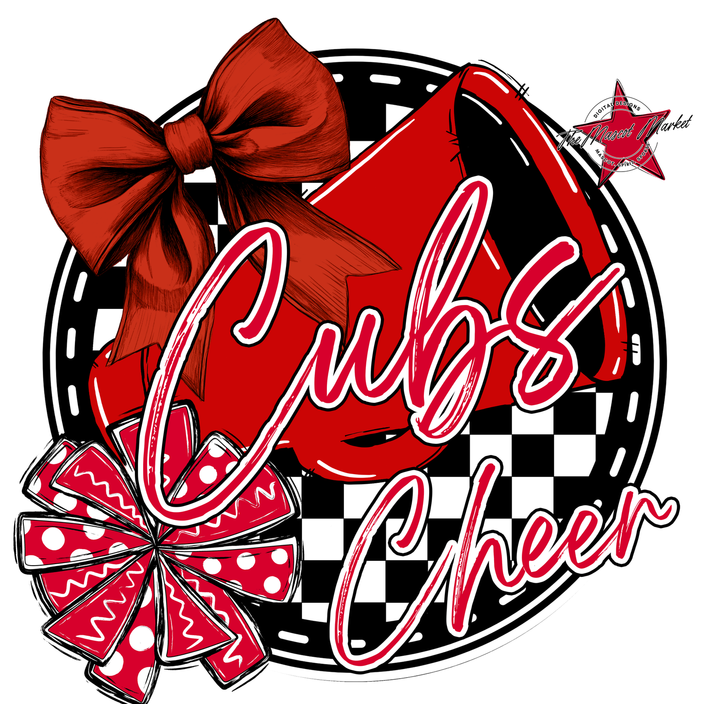 Cubs Circle Cheer Design-Red