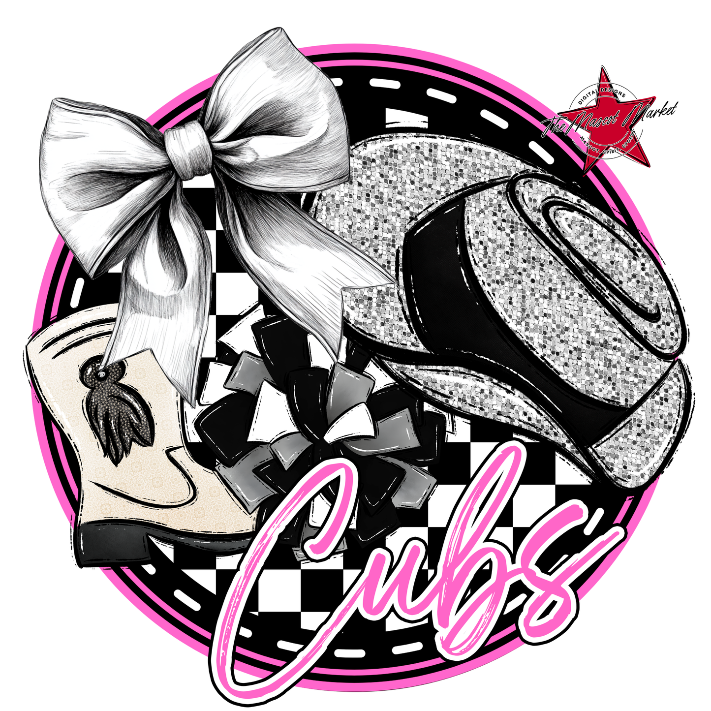 Cubs Circle Drillteam Design-Baby Pink