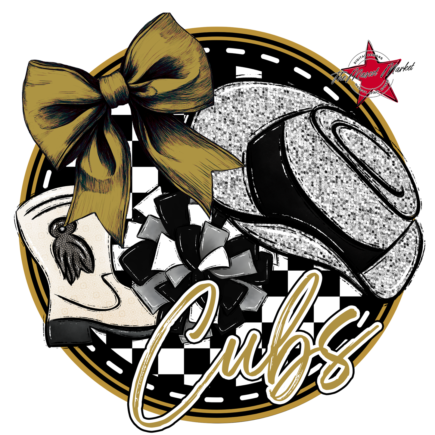Cubs Circle Drillteam Design-Gold