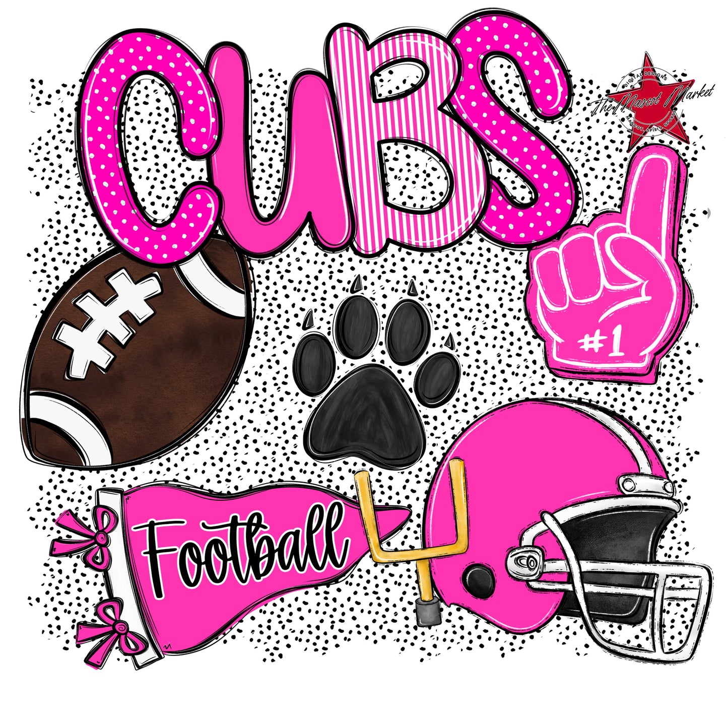 Cubs Football Spirit-Pink