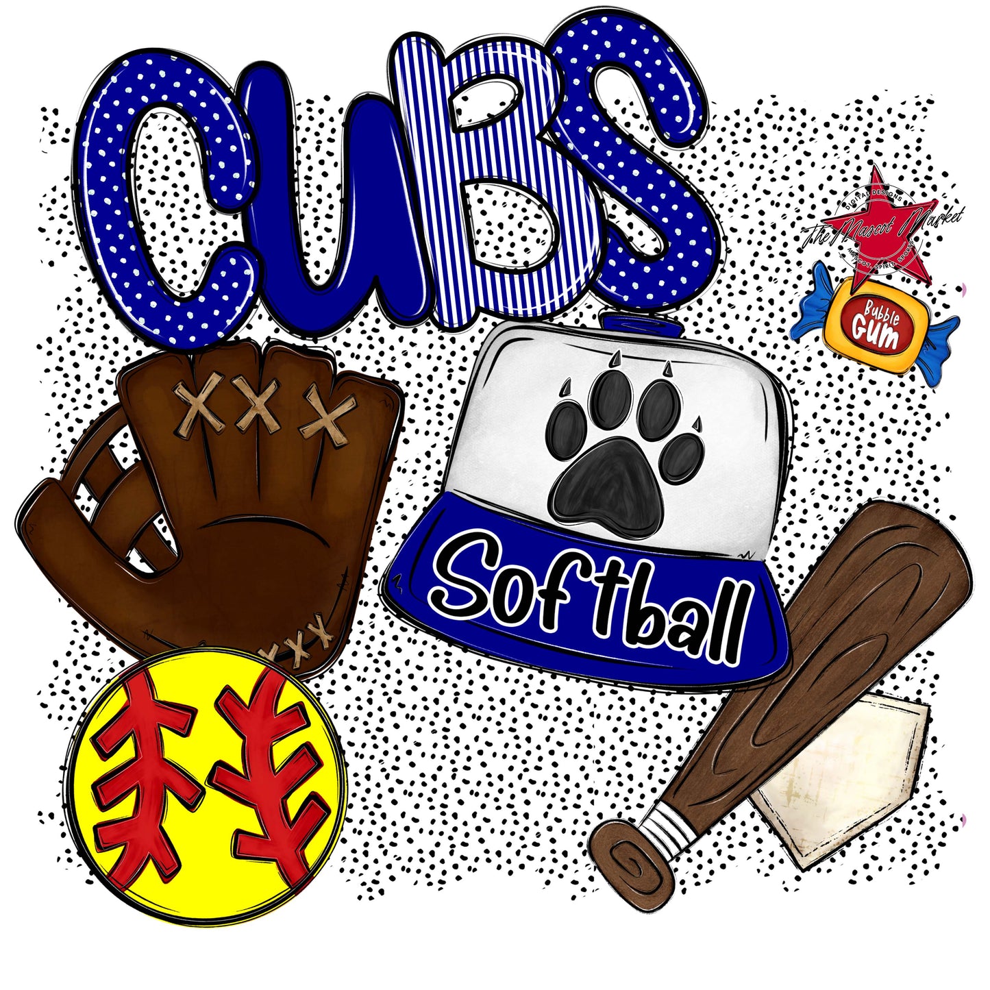 Cubs Softball Spirit-Blue