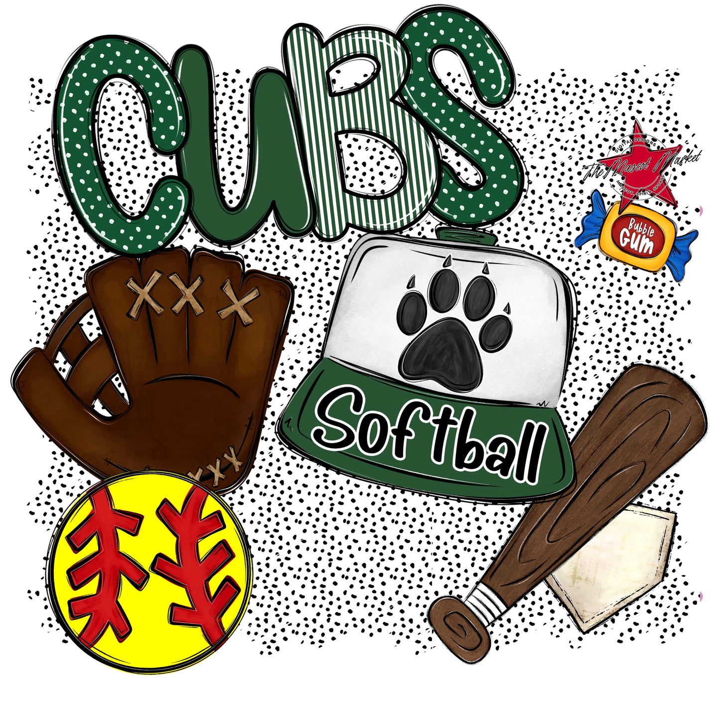 Cubs Softball Spirit-Green